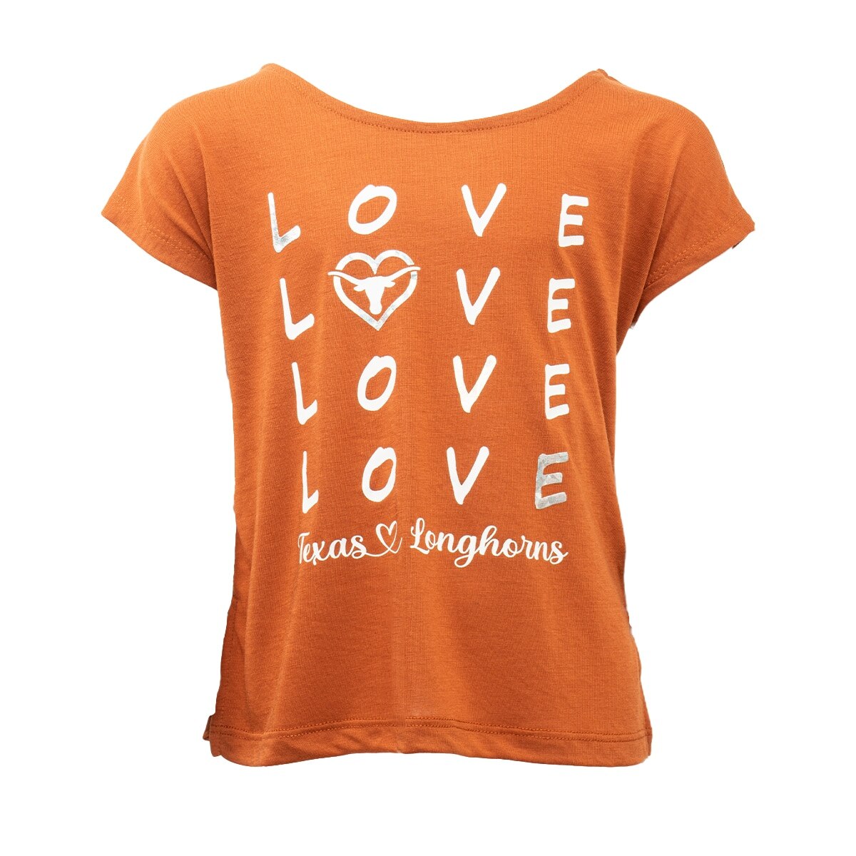 Youth Texas Longhorns Ember Cross Back Tee