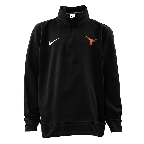 Youth Nike Texas Longhorns Therma Long Sleeve Quarter Zip