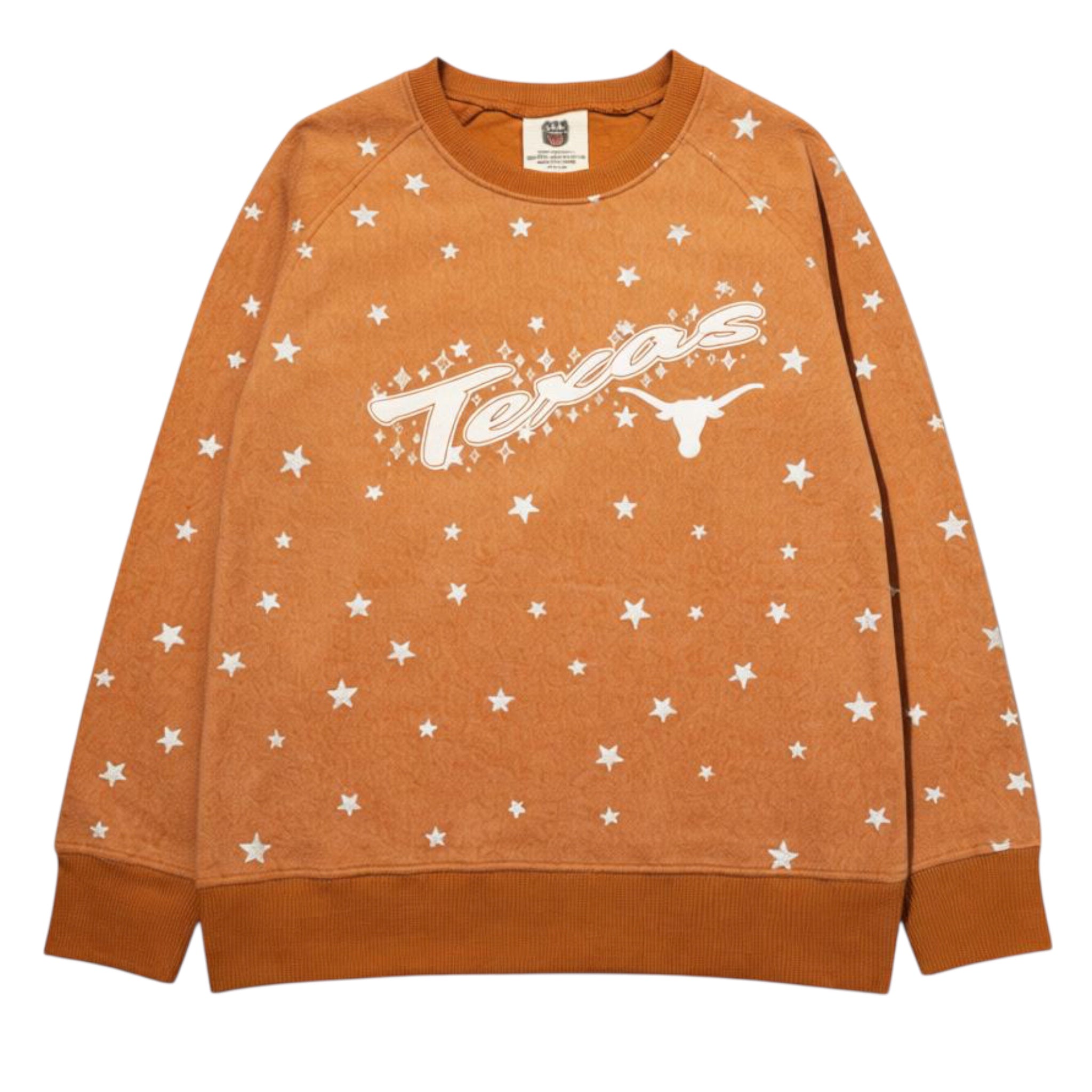 Texas Longhorns Shimmer Star Reverse Fleece Crew