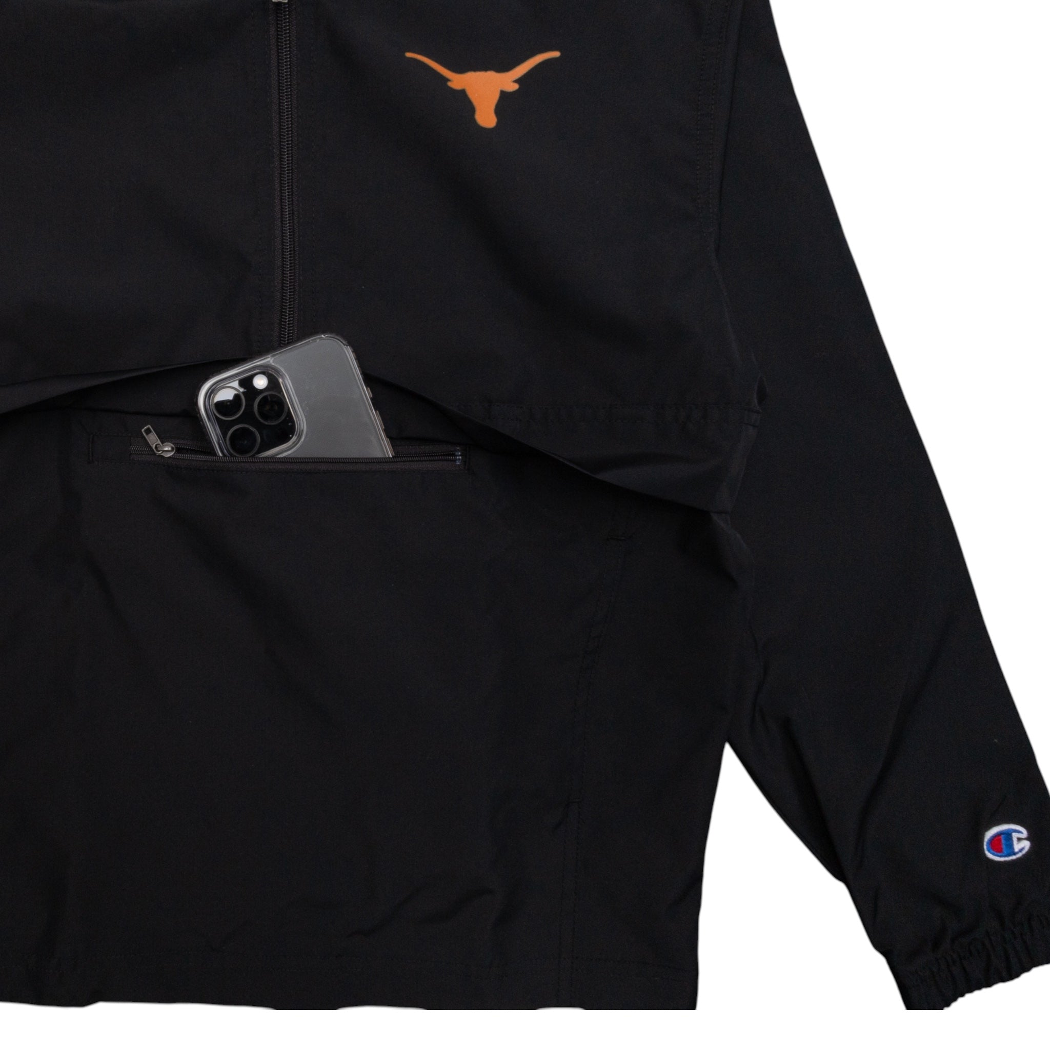 Youth Champion Texas Longhorns Lightweight Water Resistant Jacket Black