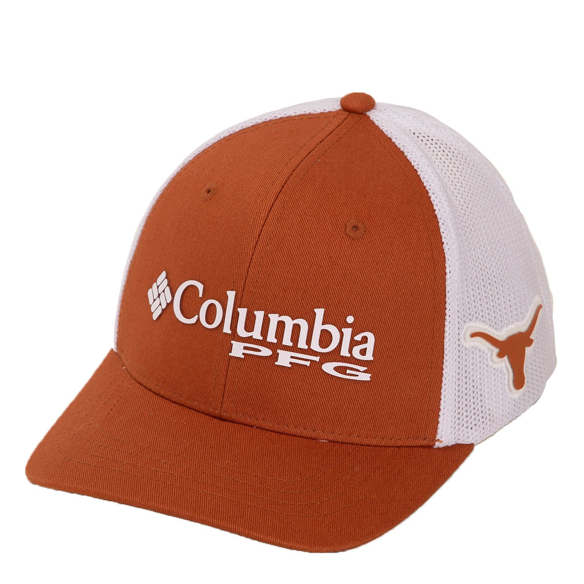 Youth Columbia Texas Longhorns PFG Mesh Snapback Cap
