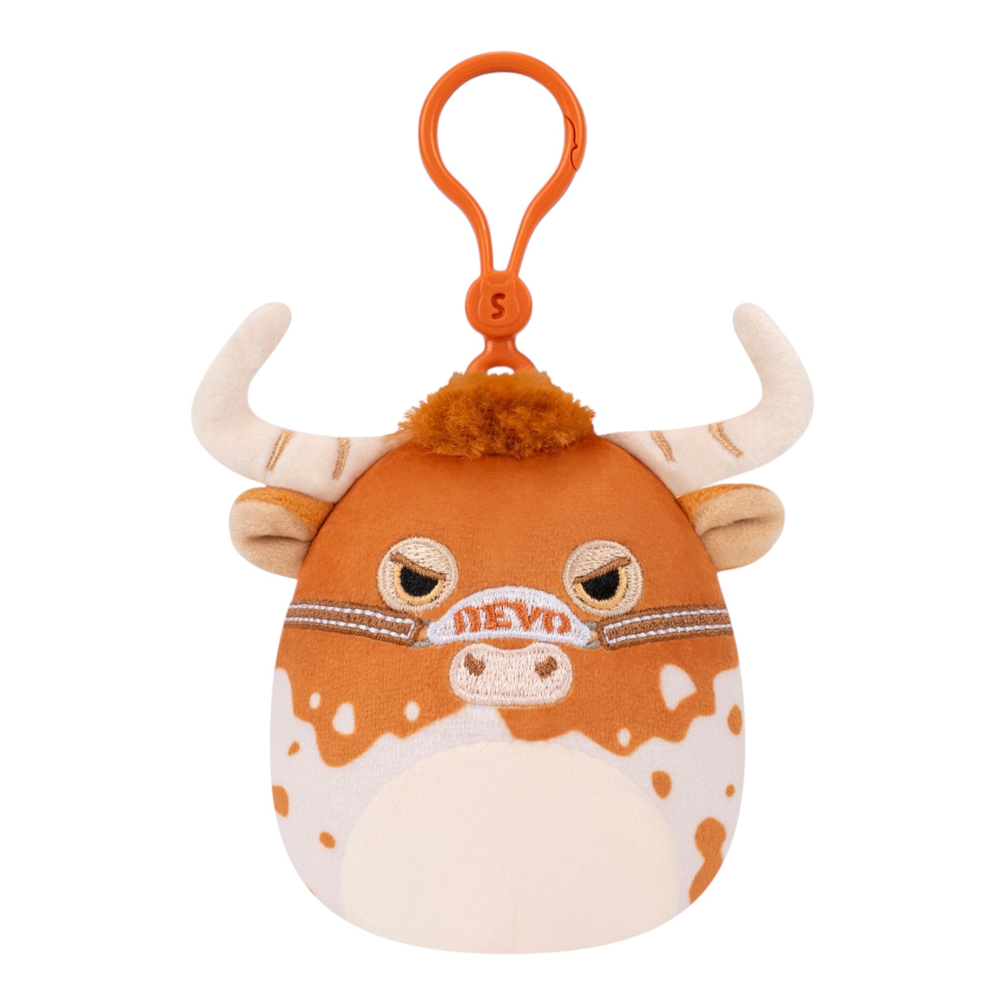 Squishmallows University of Texas Bevo XV Clip On Plush - 3.5in