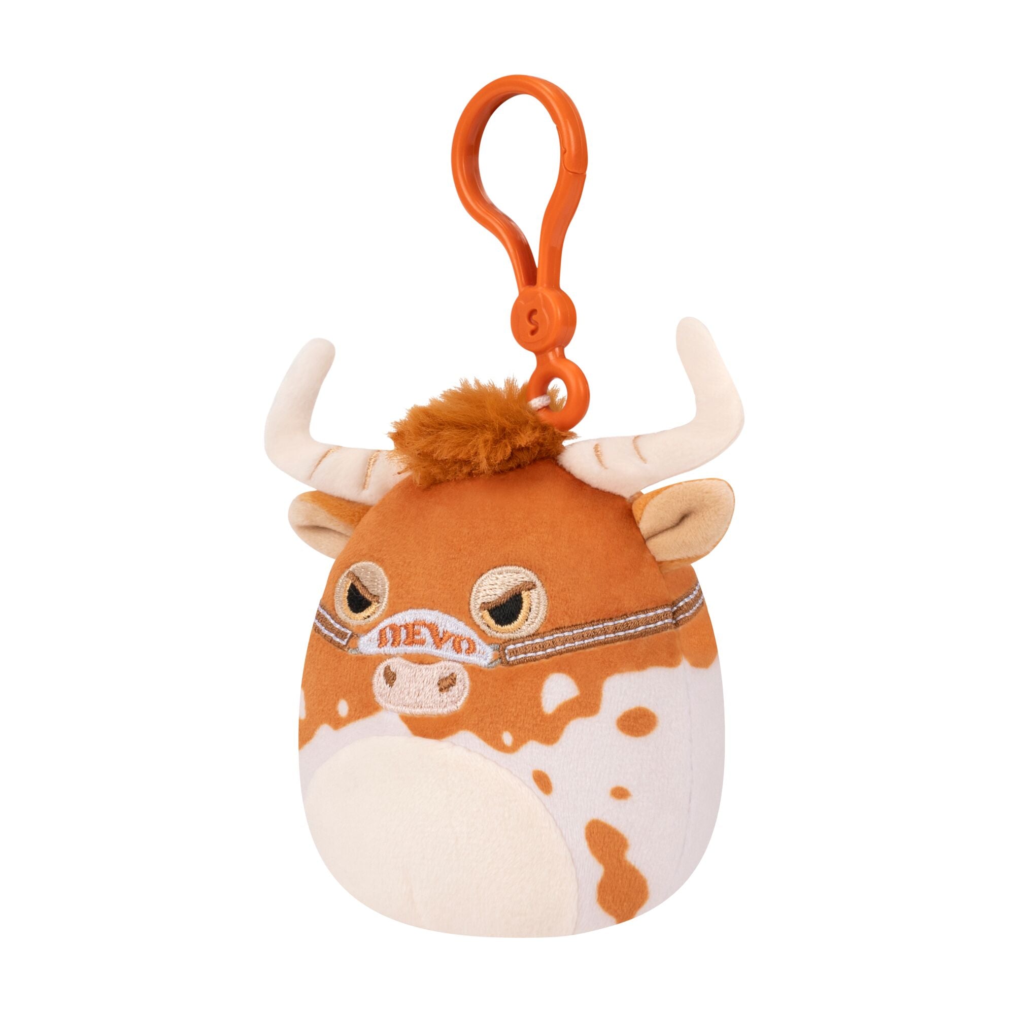 Squishmallows University of Texas Bevo XV Clip On Plush - 3.5in