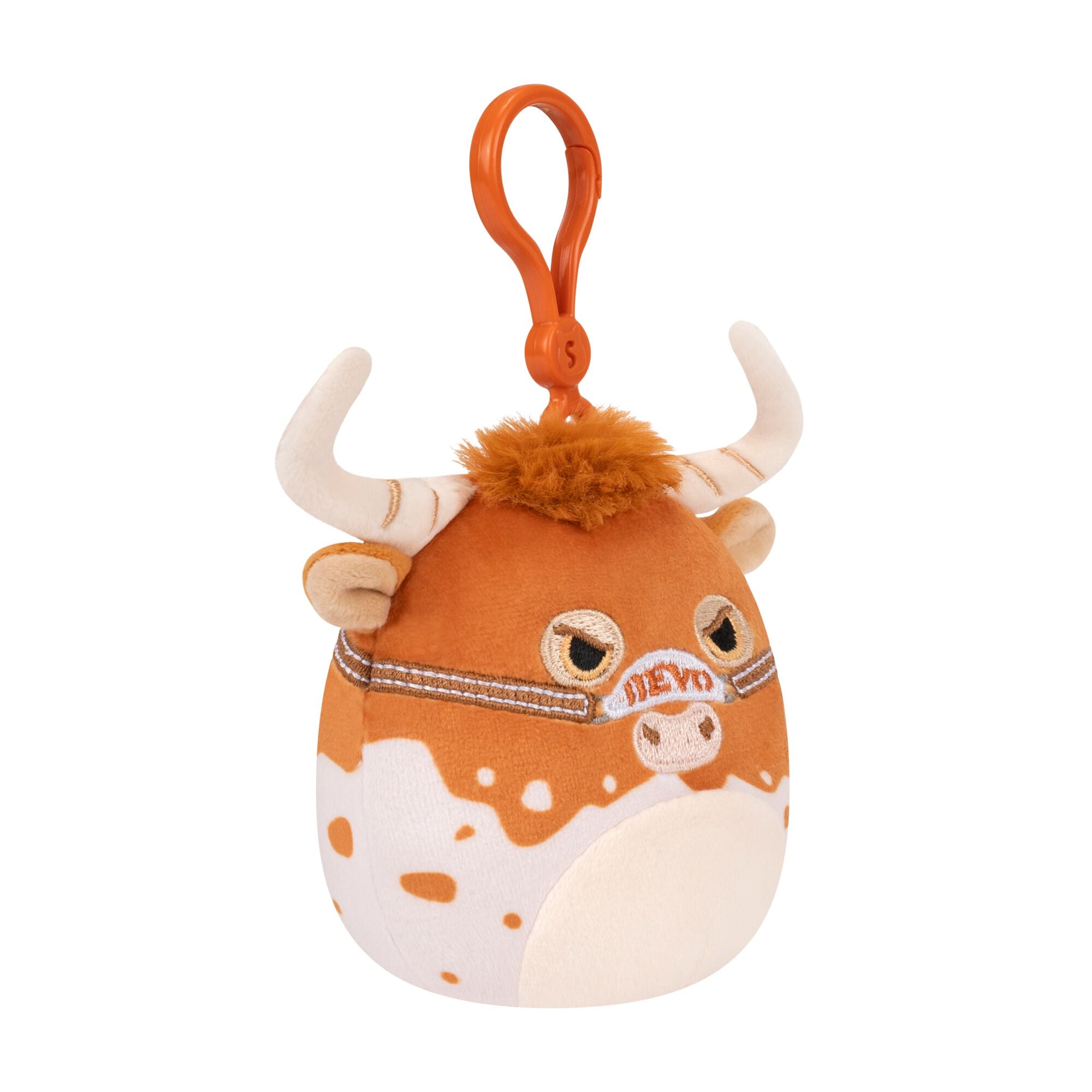Squishmallows University of Texas Bevo XV Clip On Plush - 3.5in
