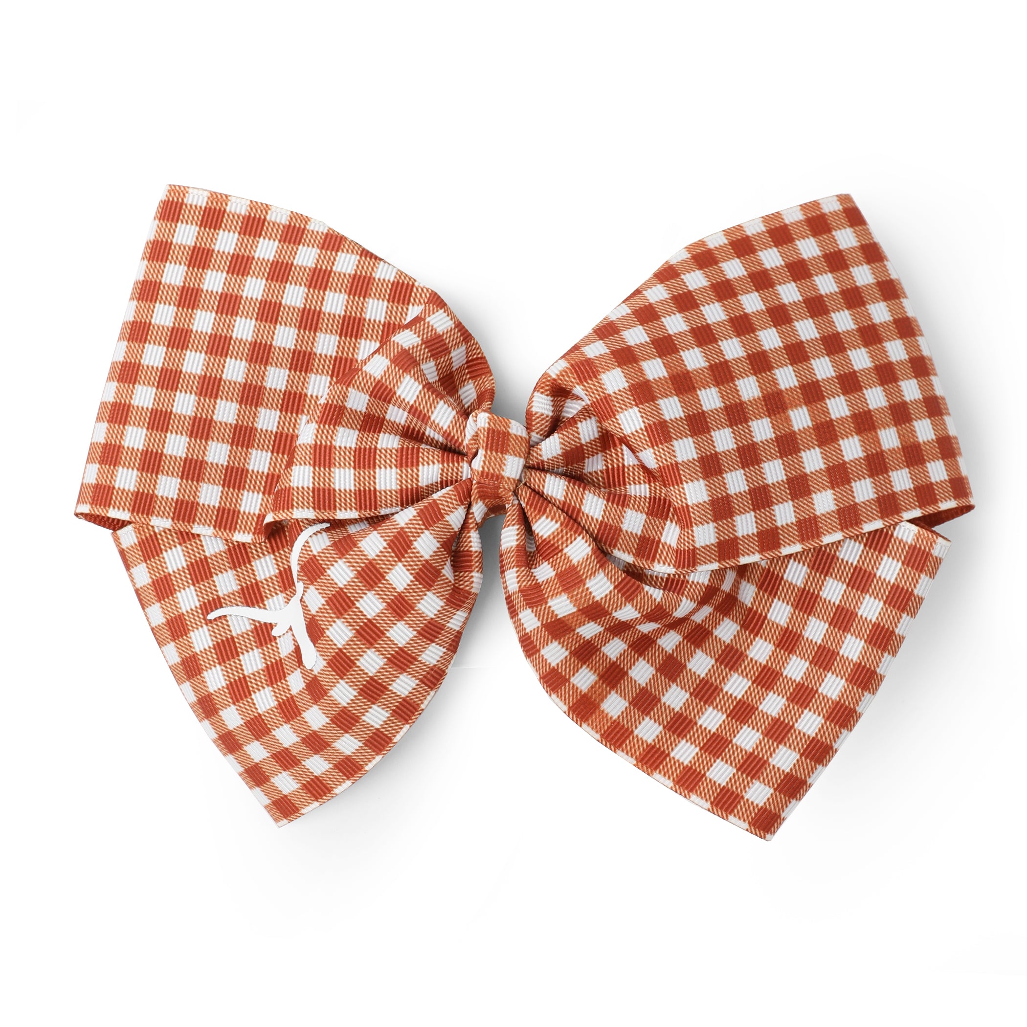 ZooZatZ Texas Longhorns Gingham Clip Bow