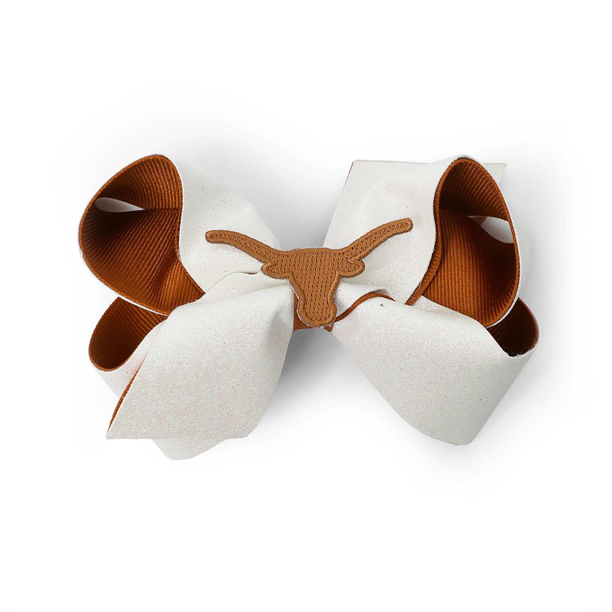 Texas Longhorns Medium Glitter Grossgrain Bow