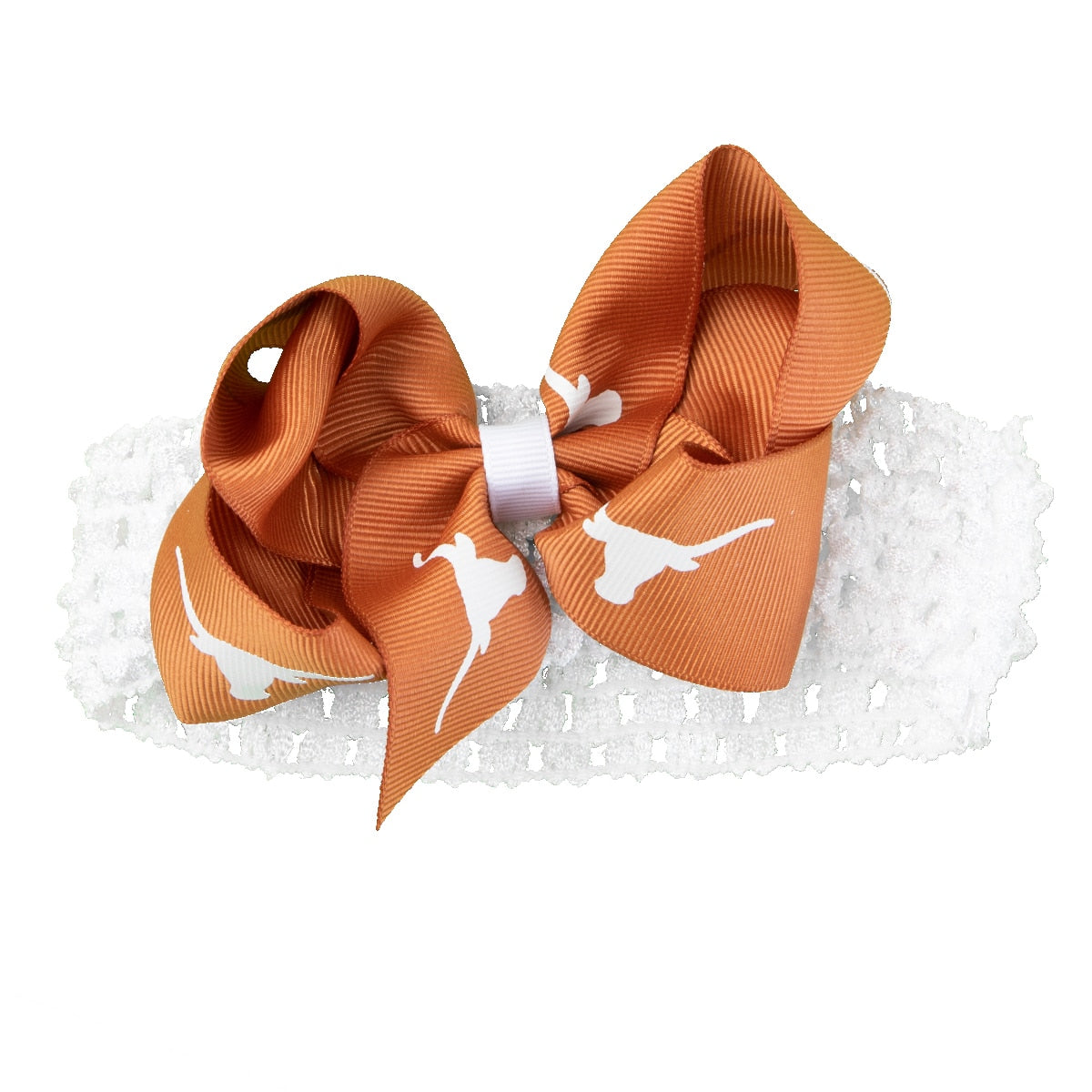 Texas Longhorns Logo Ribbon Crochet Headband