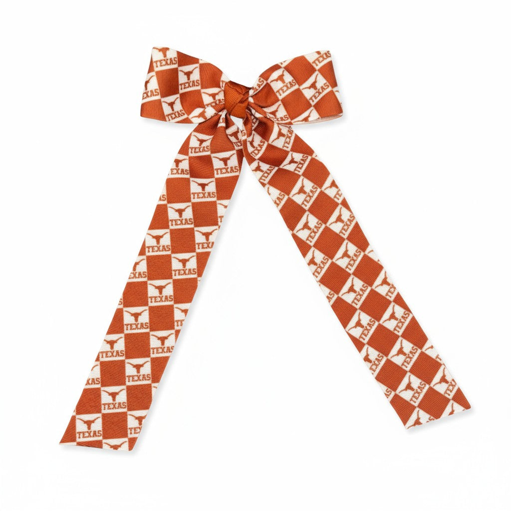 Texas Longhorns Medium Checkerboard Bow with Tails