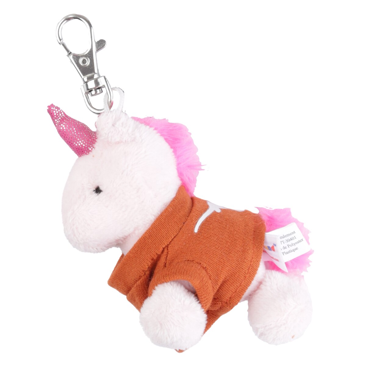 Longhorn Tee Plush Unicorn Keychain