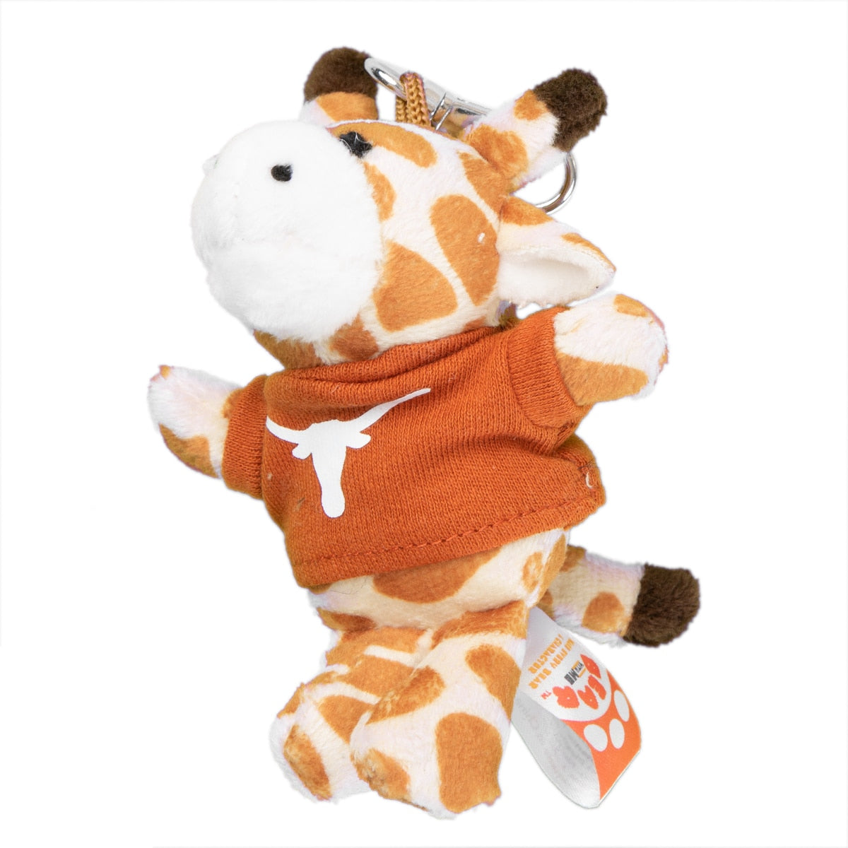 Longhorn Tee Plush Giraffe Keychain