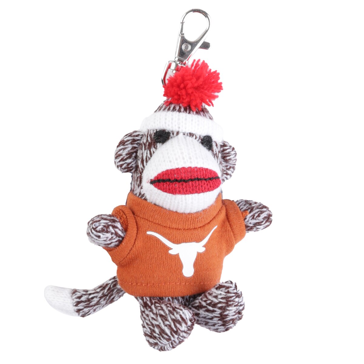 Longhorn Tee Plush Sock Monkey Keychain