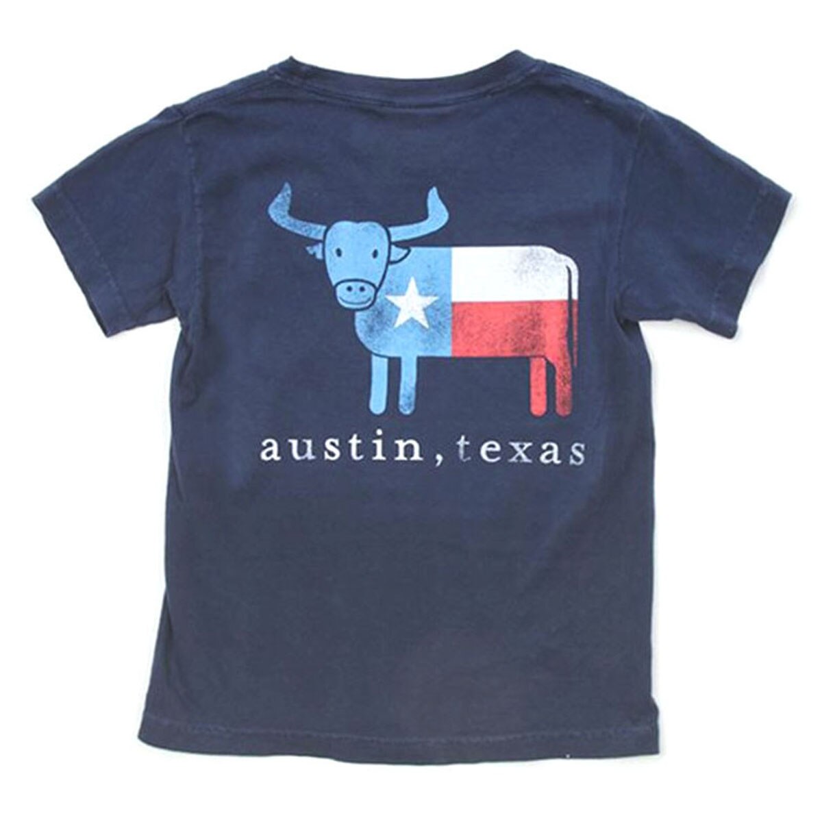 Comfort Colors Collection - Youth Austin Texas Flag Steer Tee