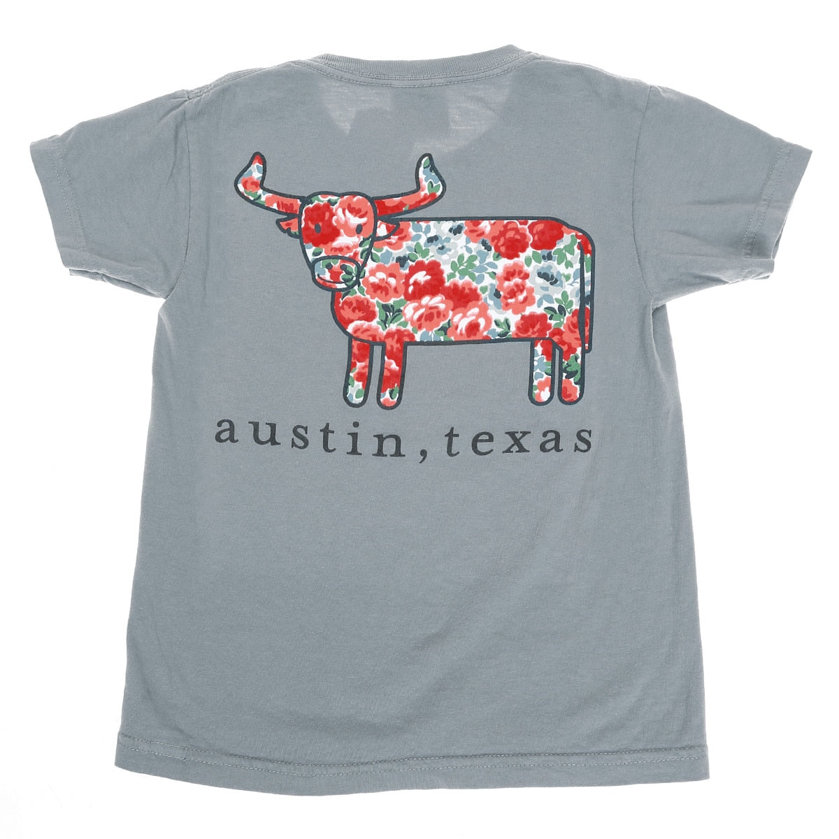Youth Austin Texas Rose Steer Tee