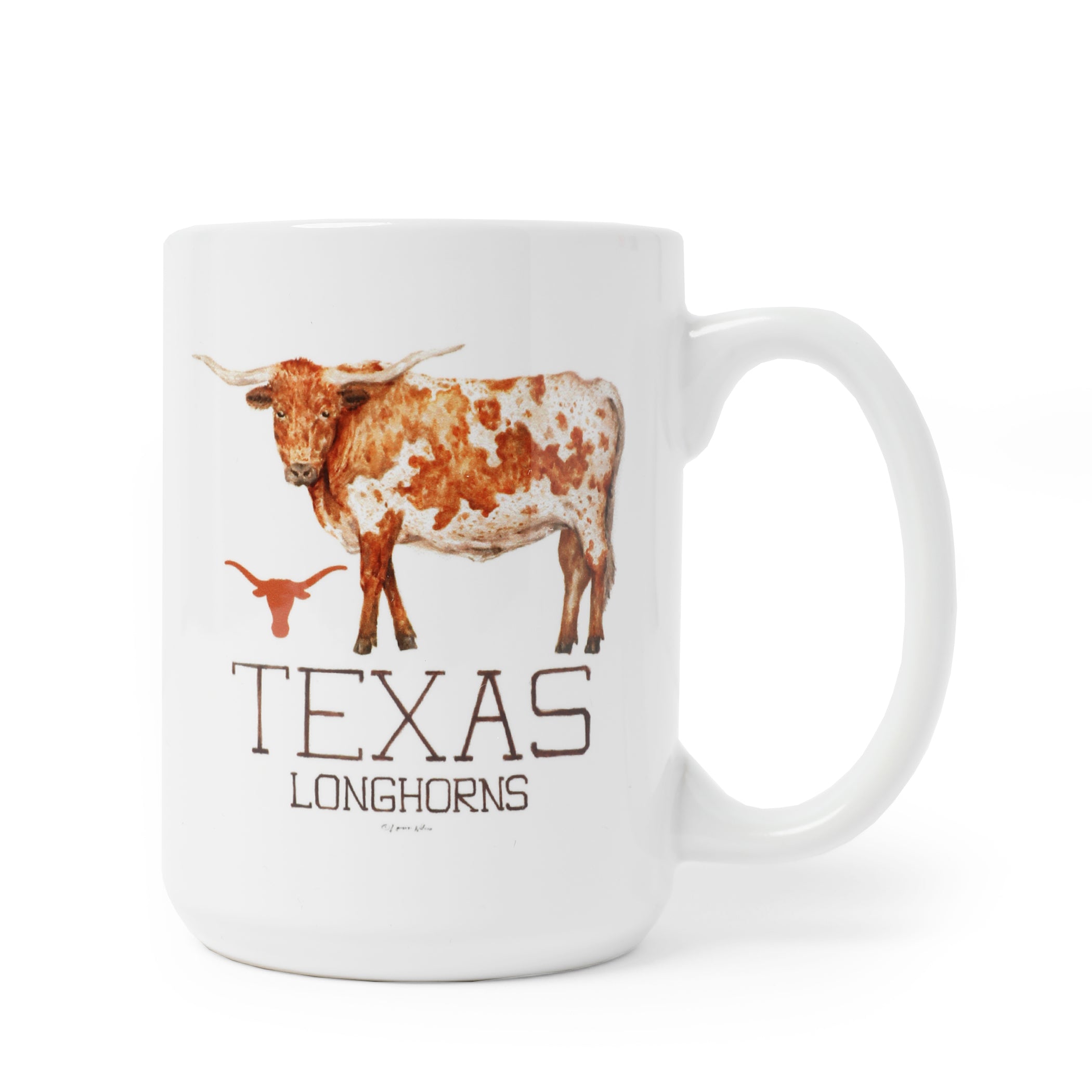 Texas Longhorns Mascot Collection White Mug - 15 oz.