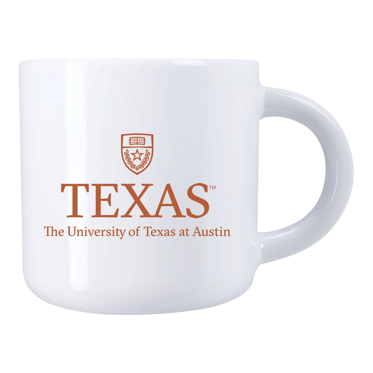 Texas Academic Shield White Townes Mug - 16 oz.