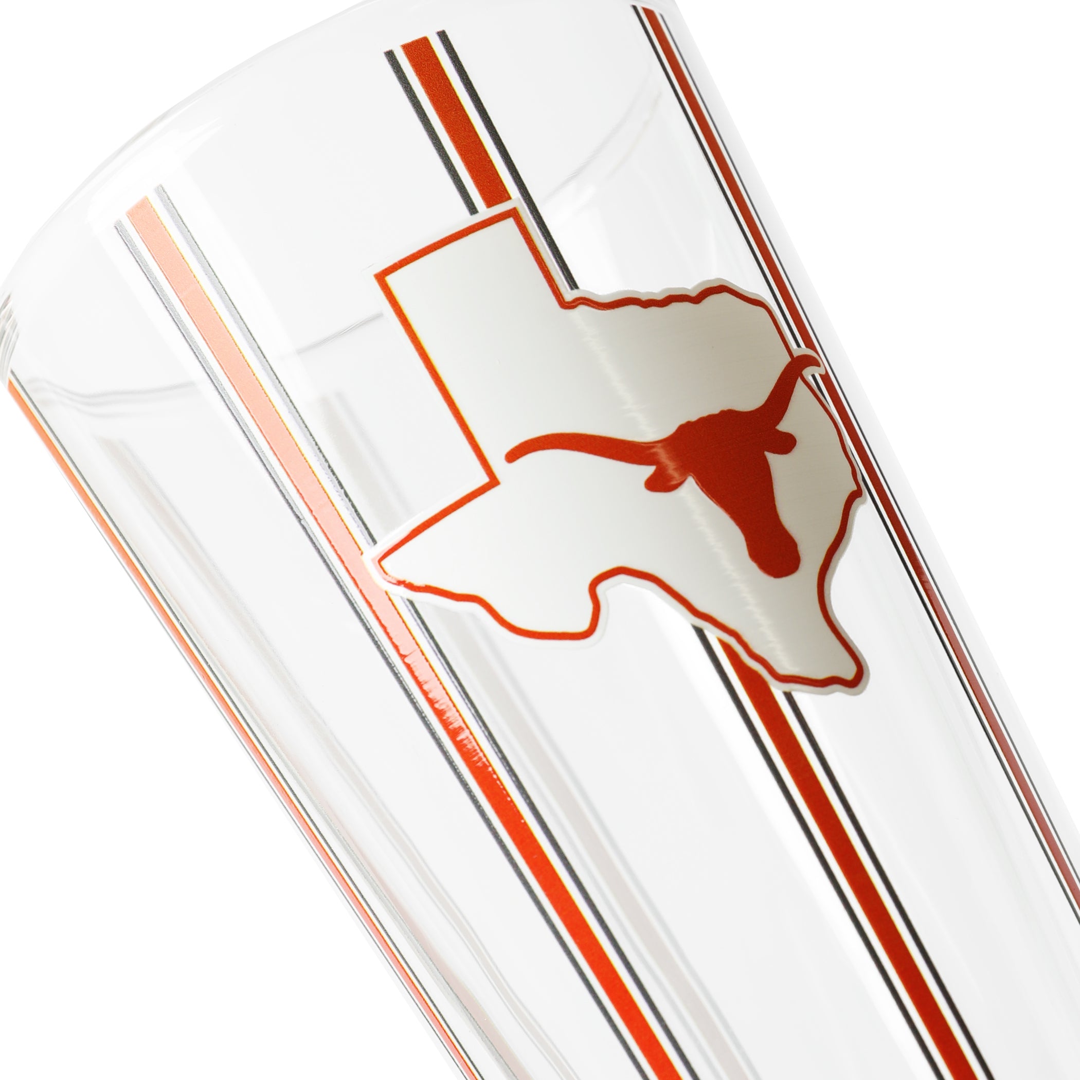 Texas Longhorns Thin Stripe Pint Glass - 16oz