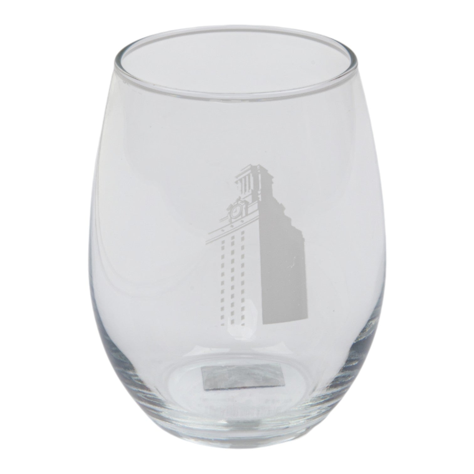 University of Texas Tower Etched Stemless Wine Glass - 15oz