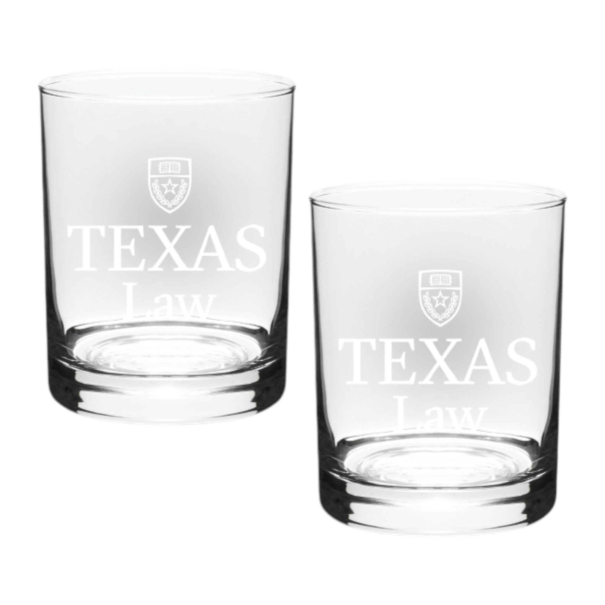 University of Texas School of Law Double Old Fashioned 14 oz.- Set of 2