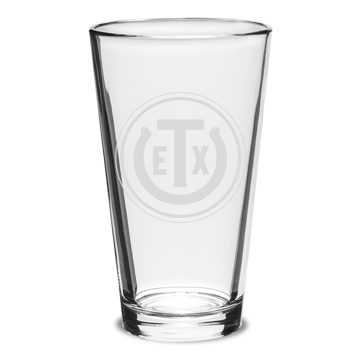 Texas Exes Etched Crystal Pint Glass