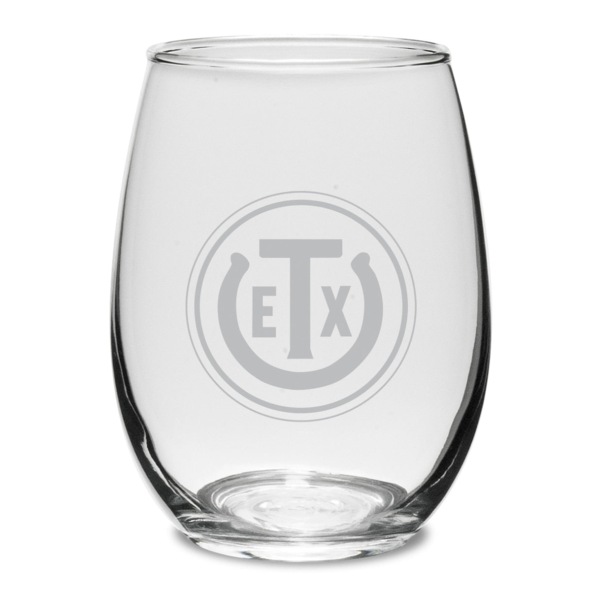 Texas Exes Crystal Etched Stemless Glass
