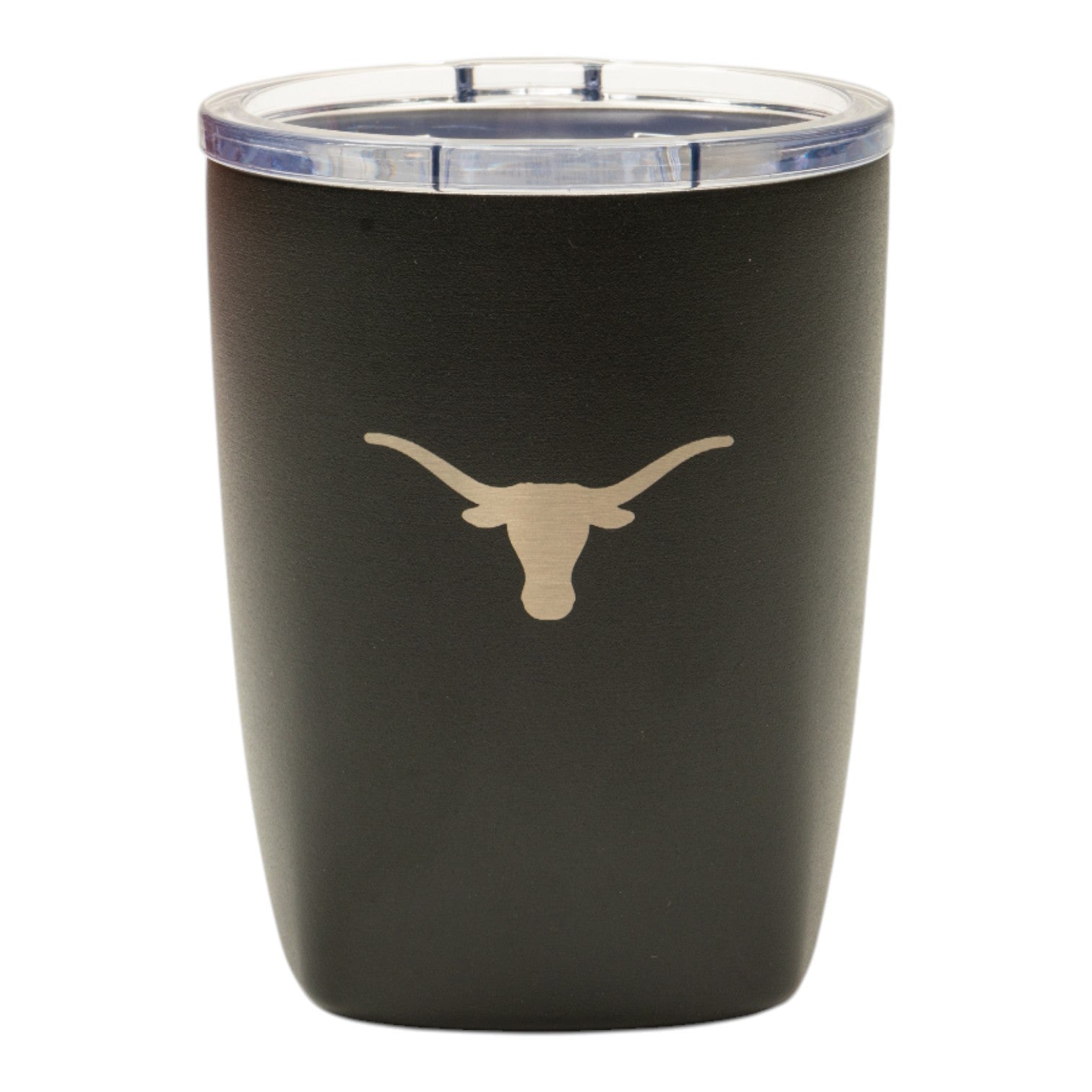 Texas Longhorns 10oz Etch Black Powder Rocks Tumbler