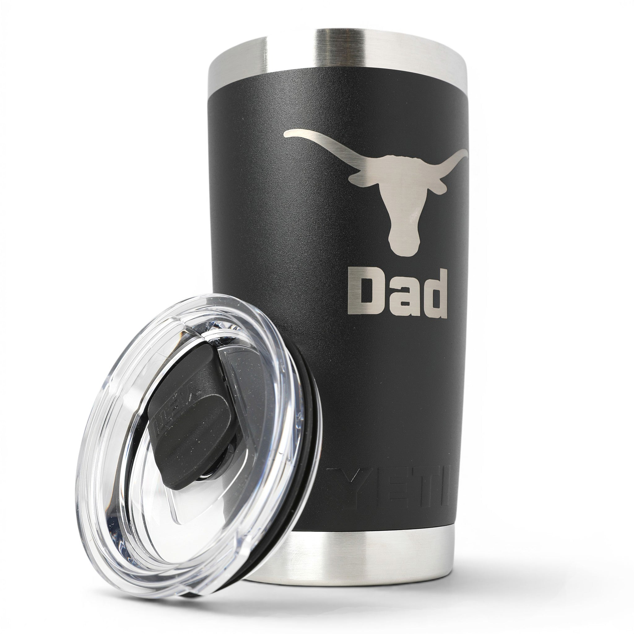 YETI Texas Longhorns Dad Black Rambler - 20 oz