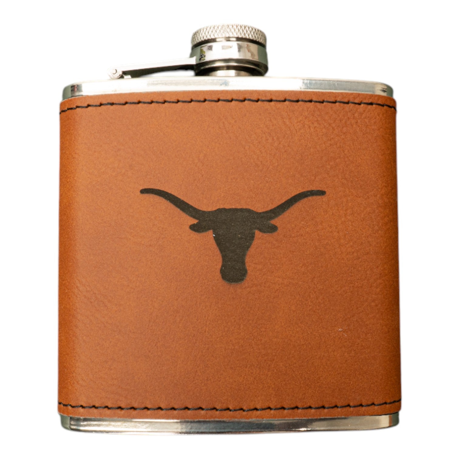 Texas Longhorns Leather Flask