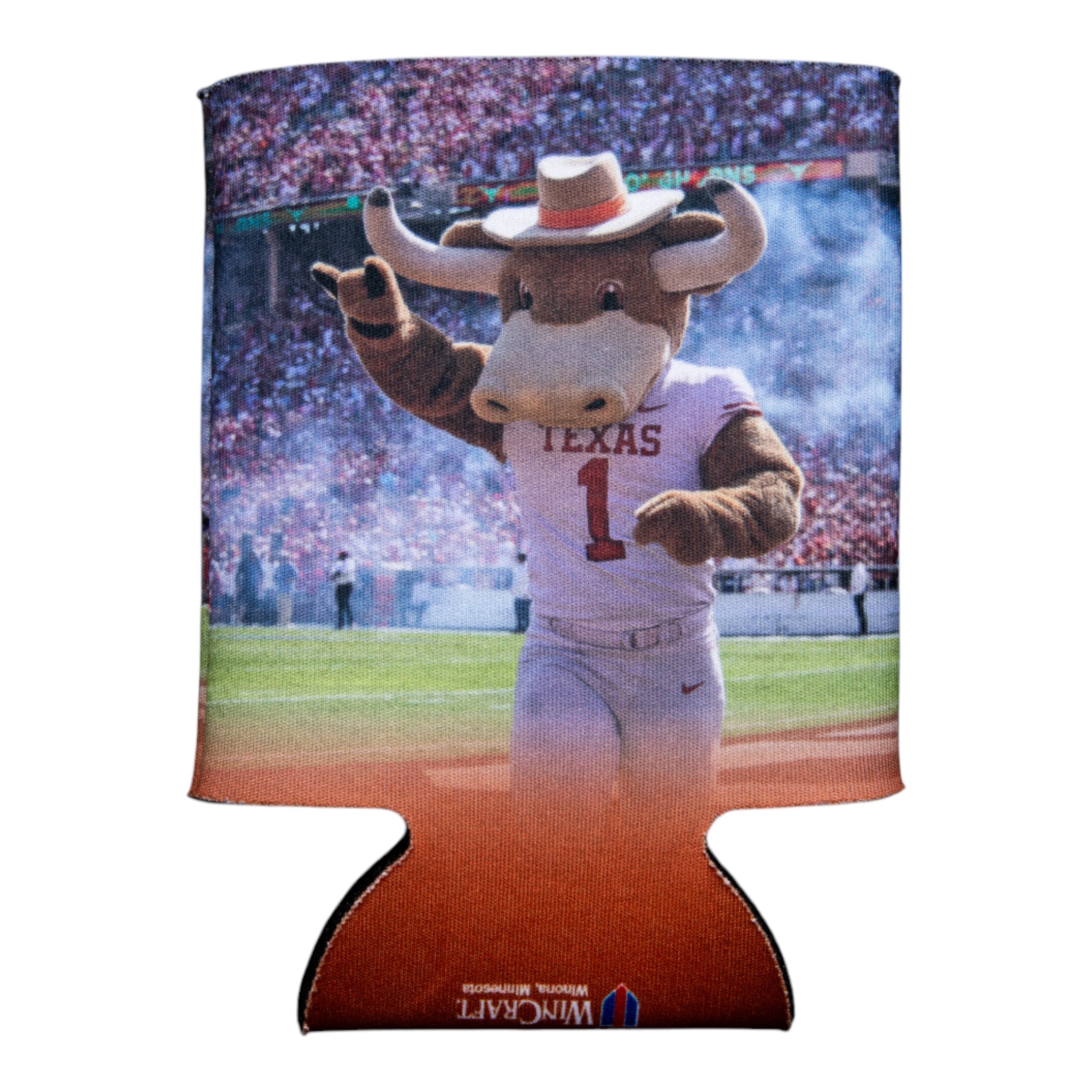 Texas Longhorns Hook 'Em Mascot Can Cooler