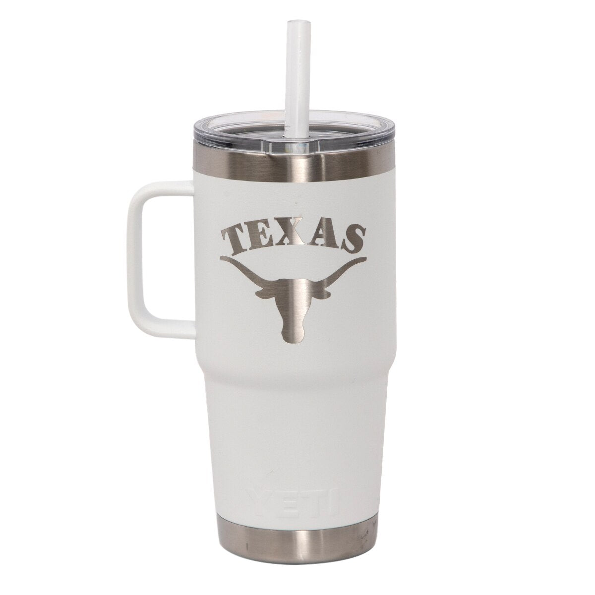 YETI Arch Texas Longhorns White Mug with Straw Lid - 25 oz