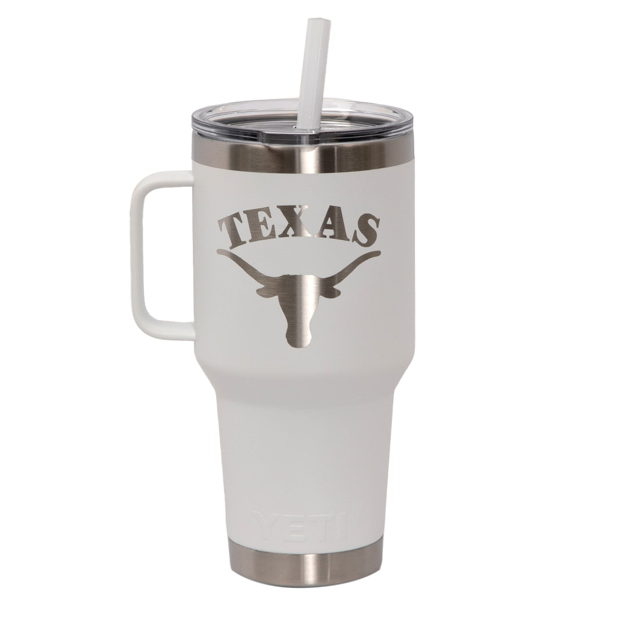 YETI Arch Texas Longhorns White Mug with Straw Lid - 35 oz