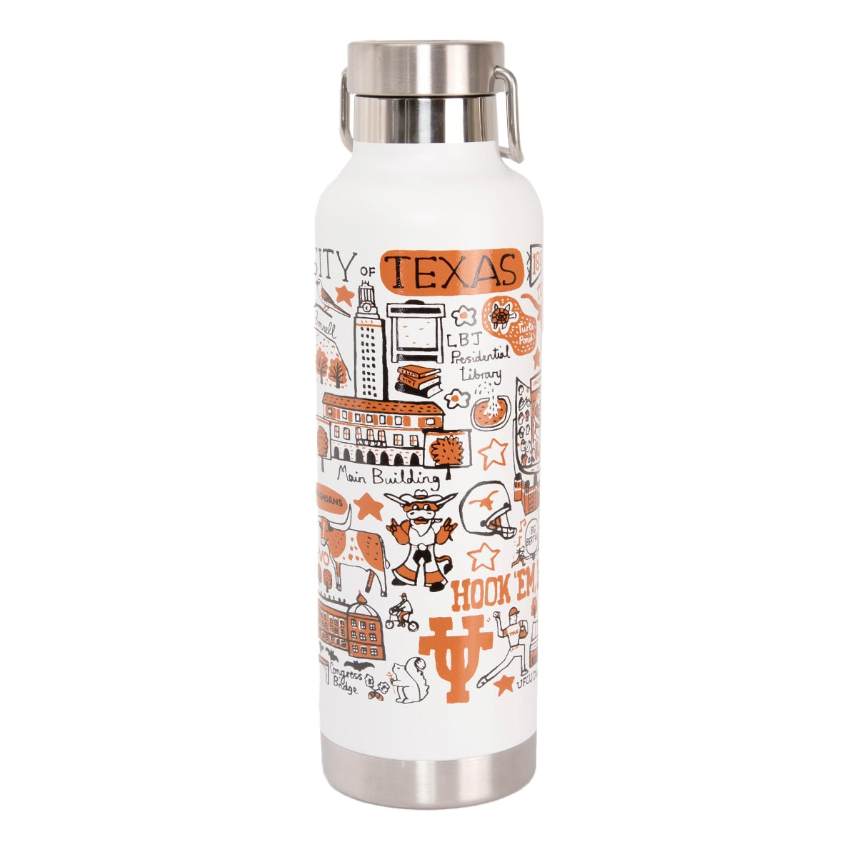 Julia Gash University of Texas Stainless Steel Gigi Water Bottle