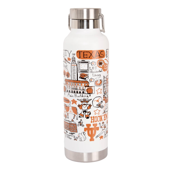 Julia Gash University of Texas Stainless Steel Gigi Water Bottle