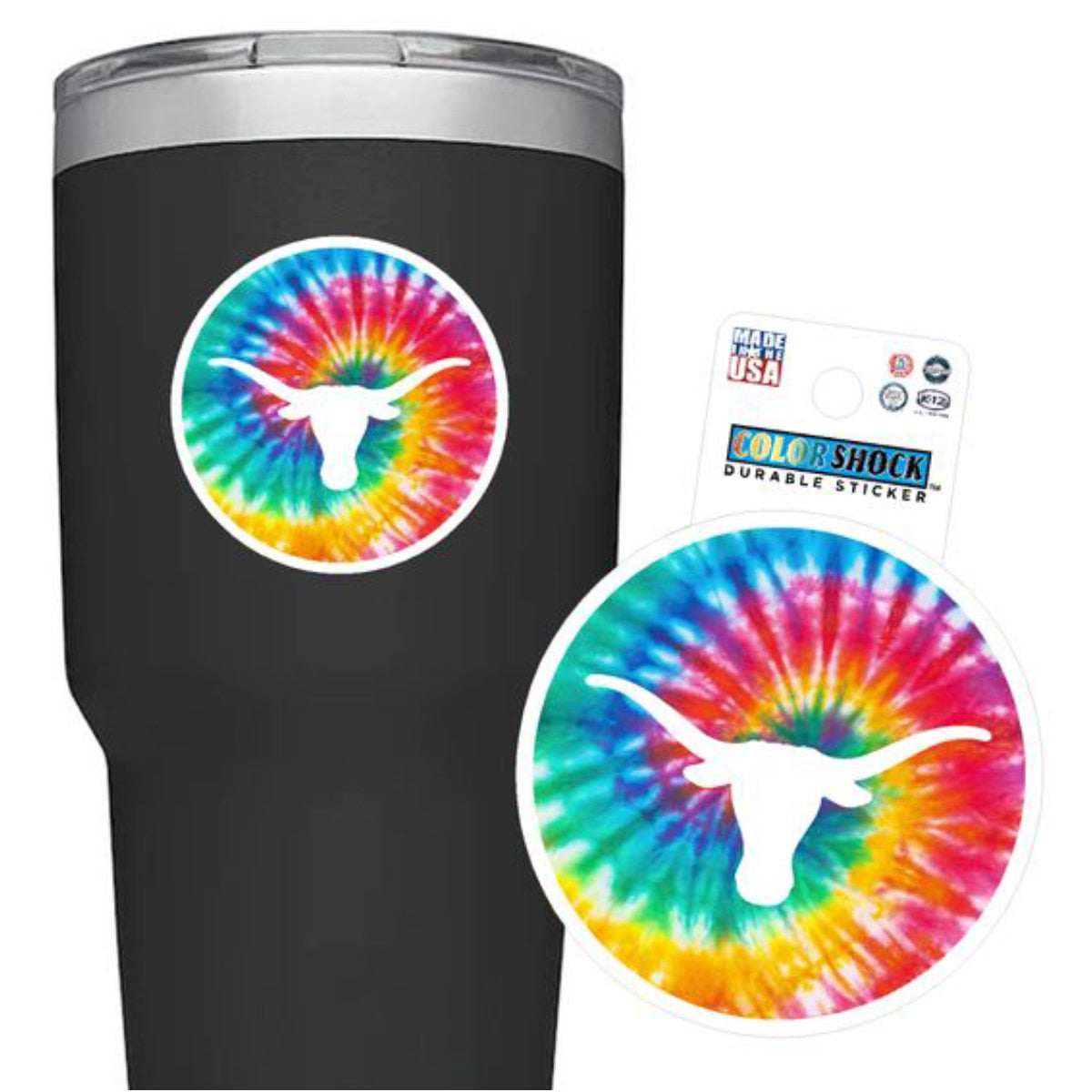 Bevo Tie Dye Rugged Sticker
