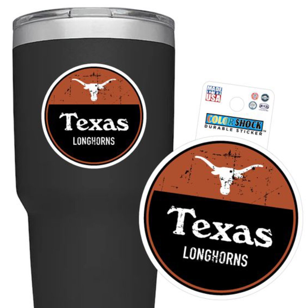 Bevo Over Texas Rugged Sticker