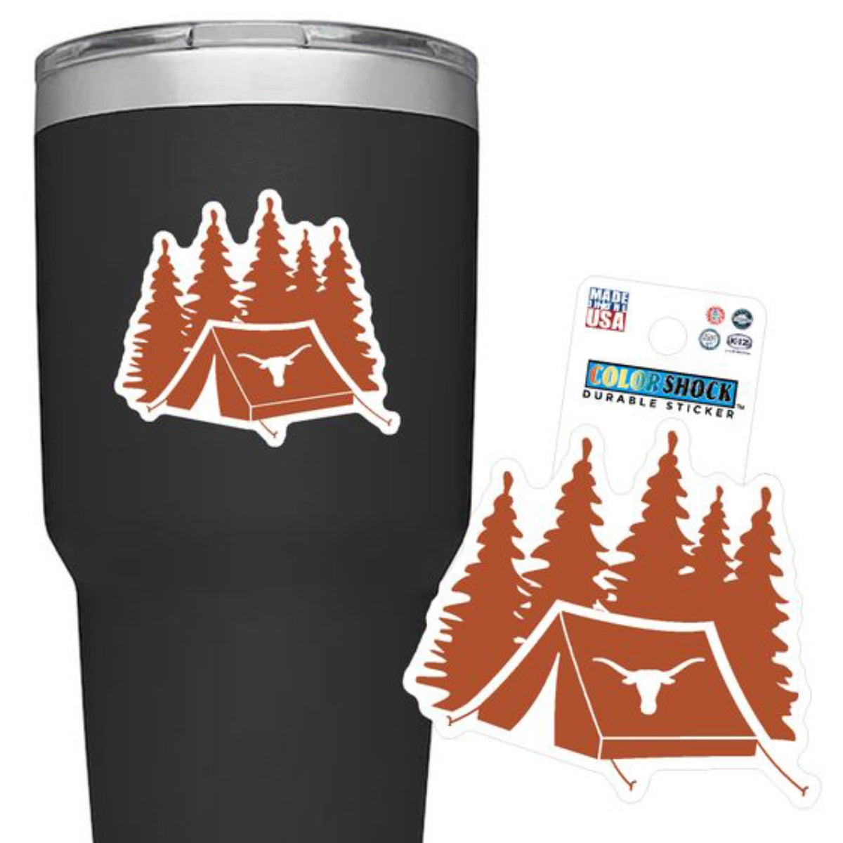 Texas Tent Rugged Sticker