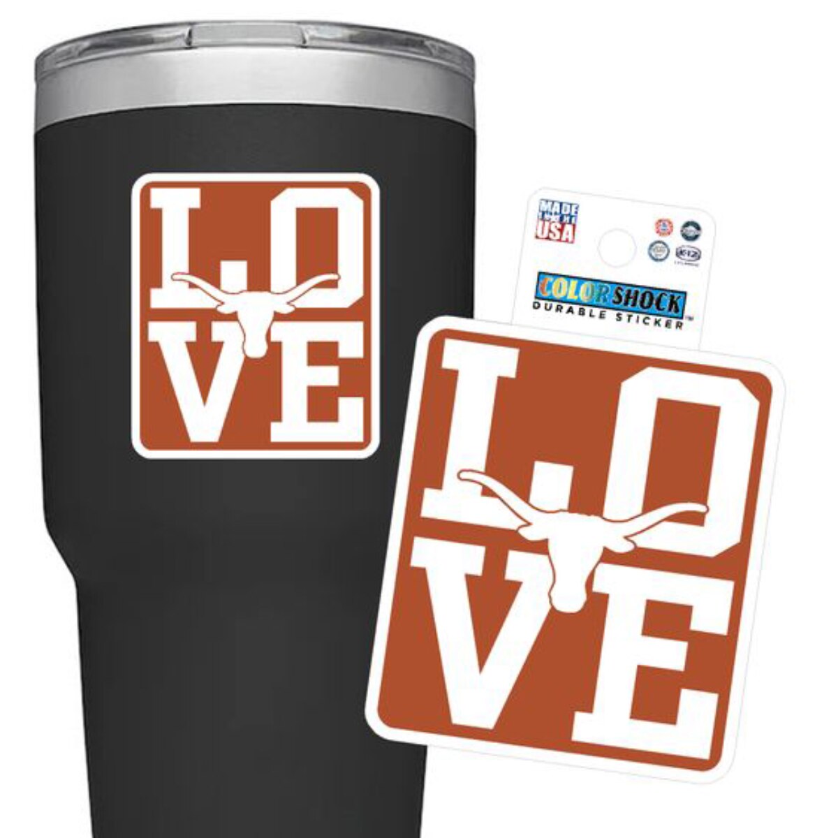 Texas Love Rugged Sticker