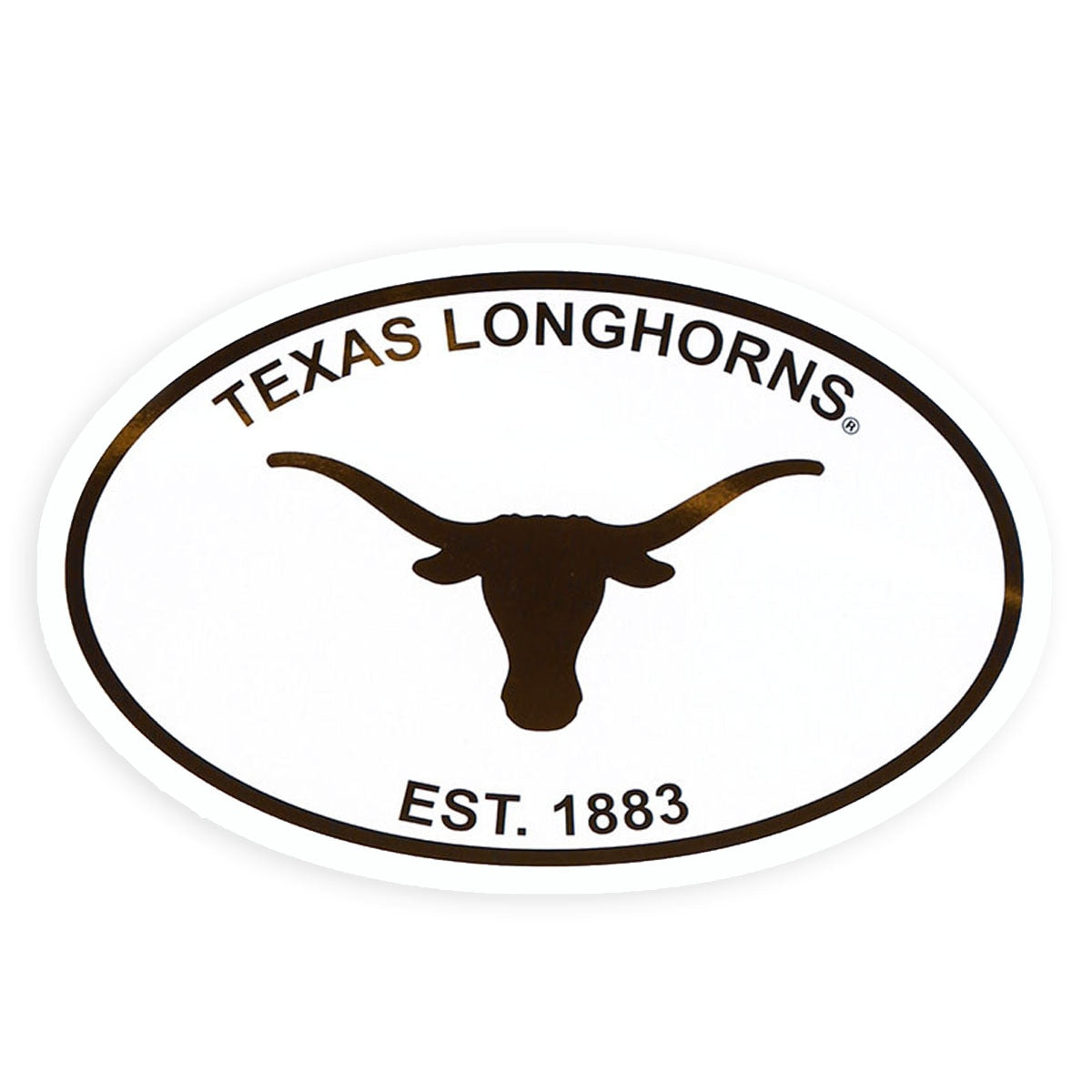 Texas Longhorns Black & White Oval Sticker