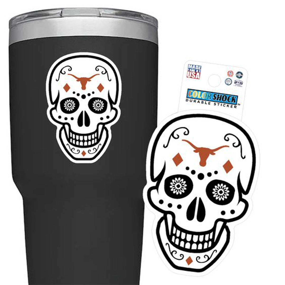 Texas Skull Rugged Sticker