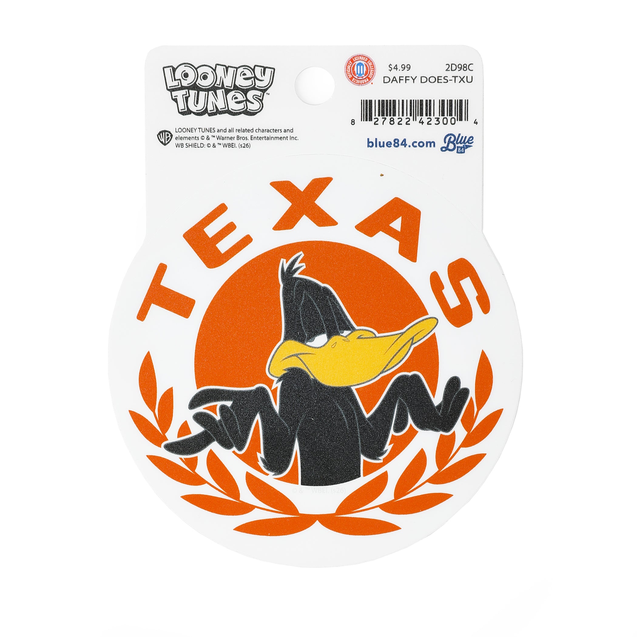 Texas Longhorns Daffy Duck Sticker