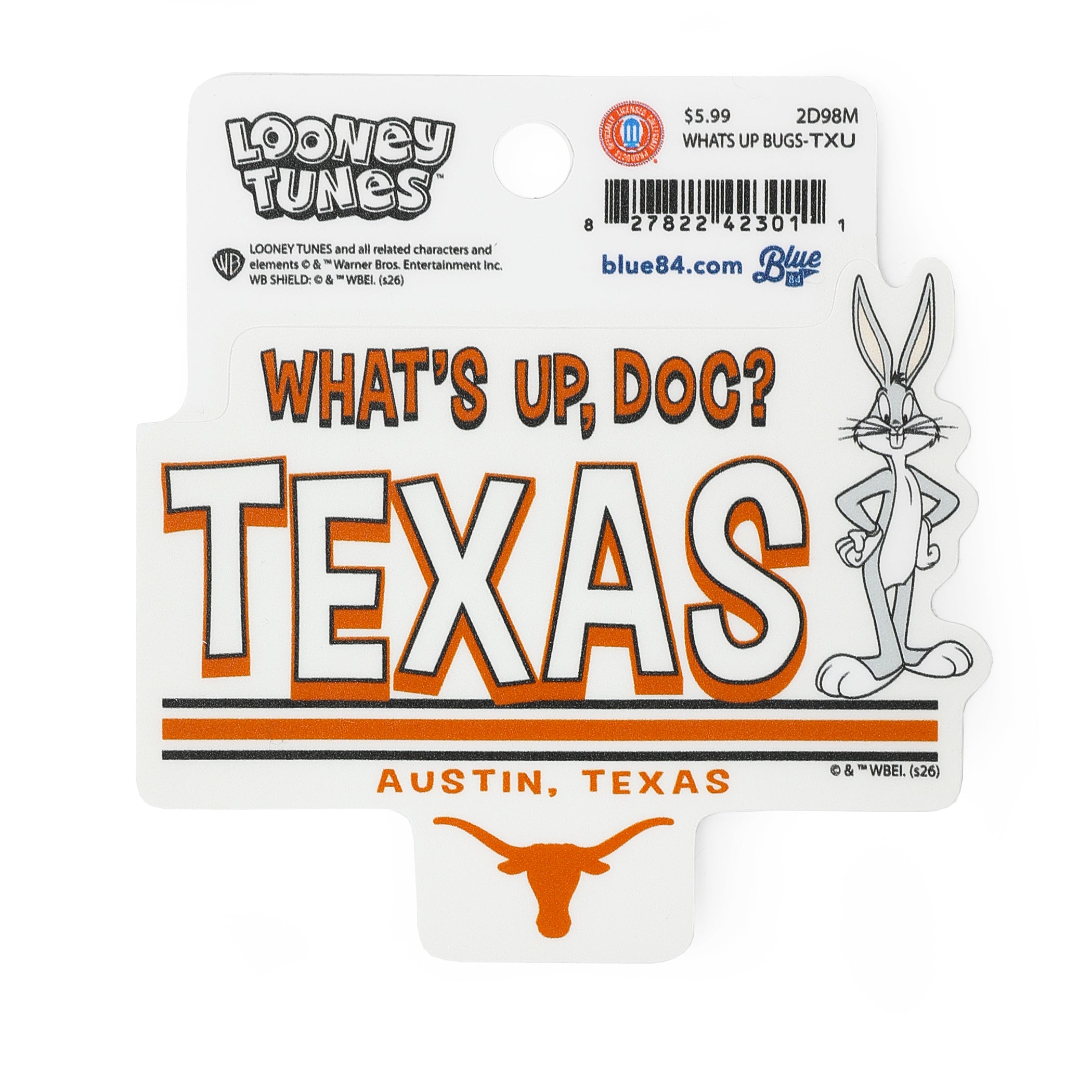 Texas Longhorns Bugs Bunny Sticker