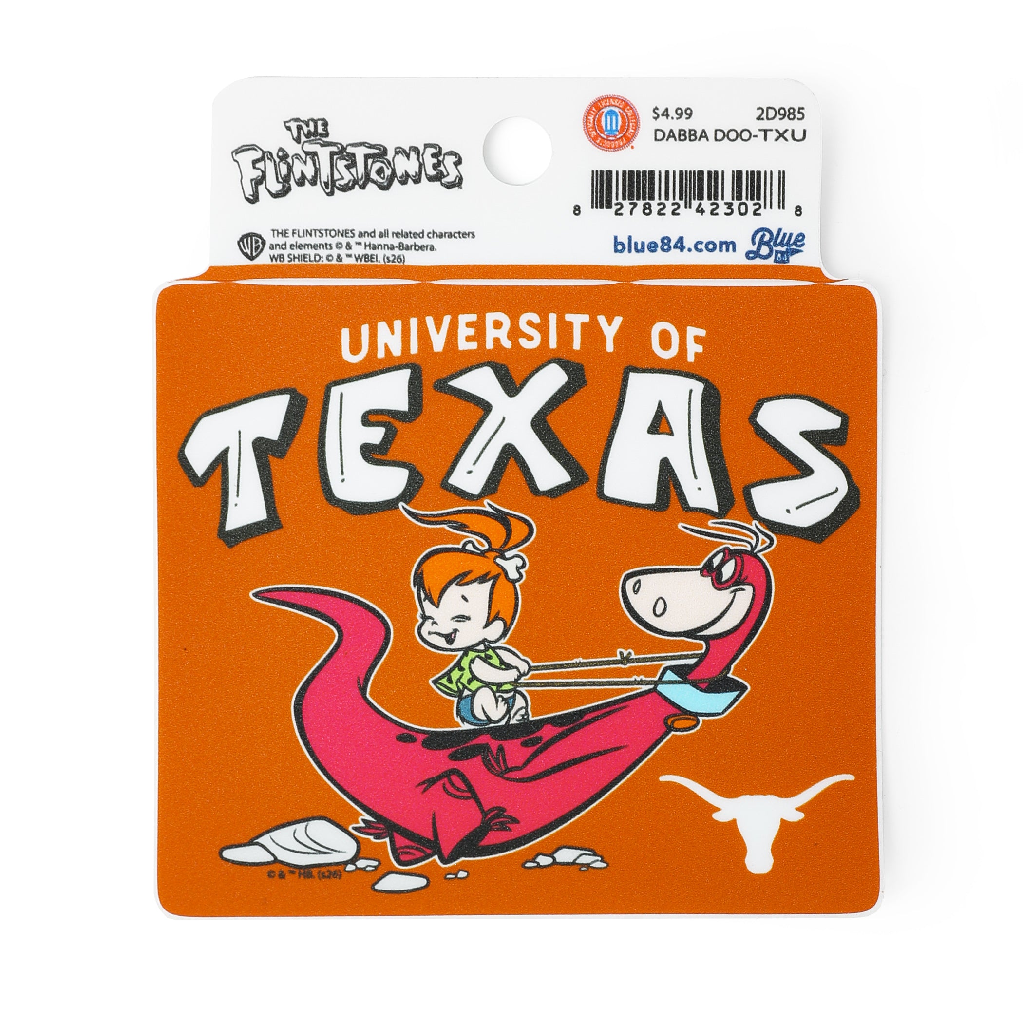 Texas Longhorns The Flintstones Sticker
