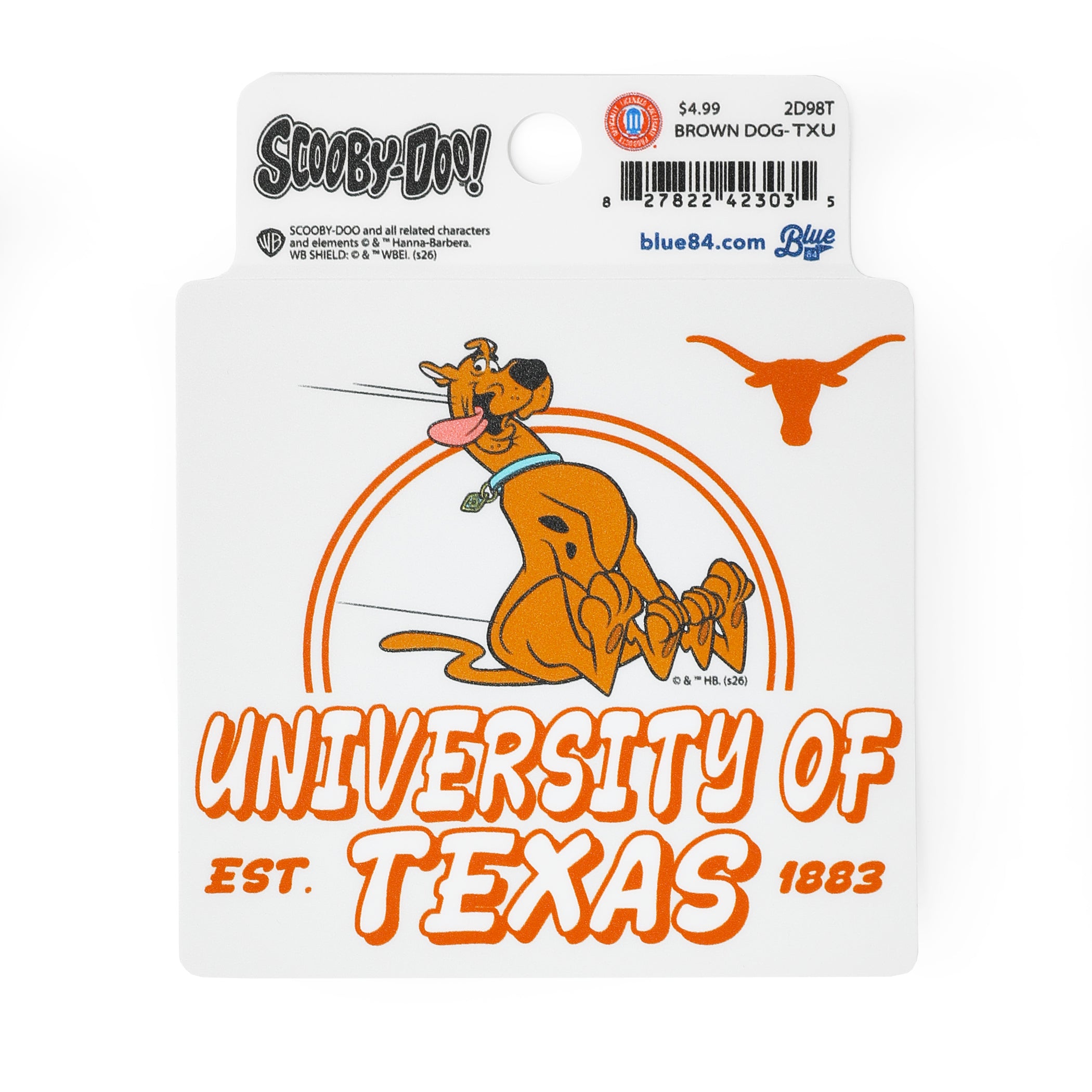 Texas Longhorns Scooby-Doo Sticker