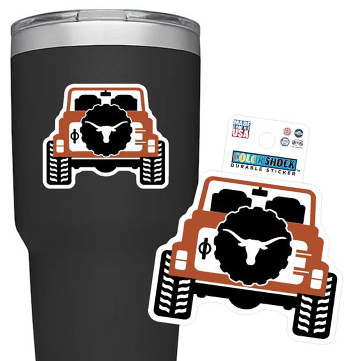 Texas Jeep Rugged Sticker