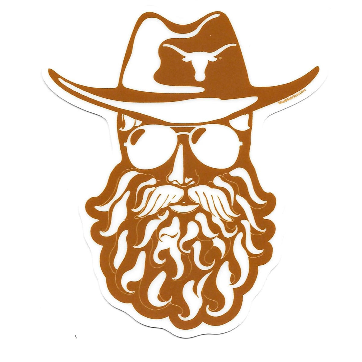 Blue 84 Beardy Trucker Sticker