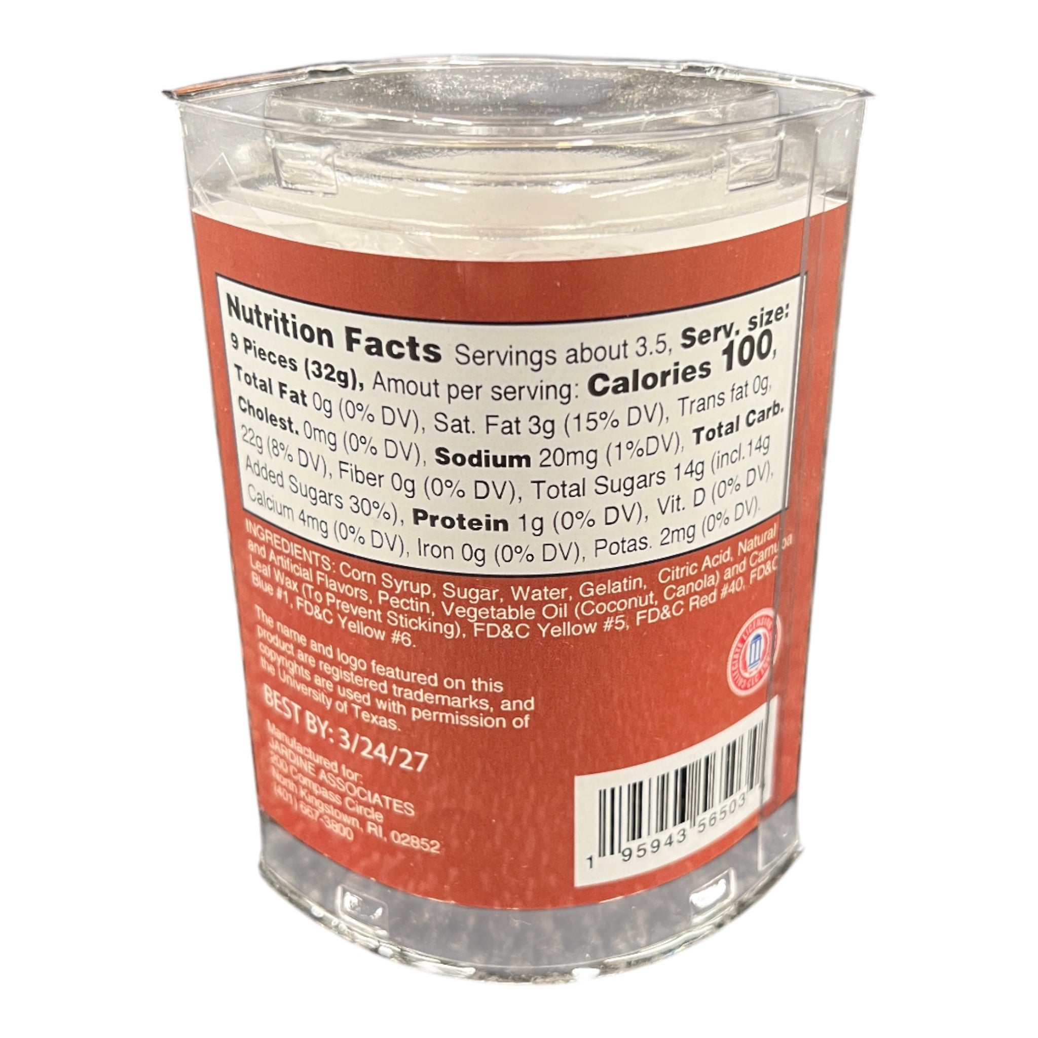 Texas Longhorns Gummy Bears 4" Container