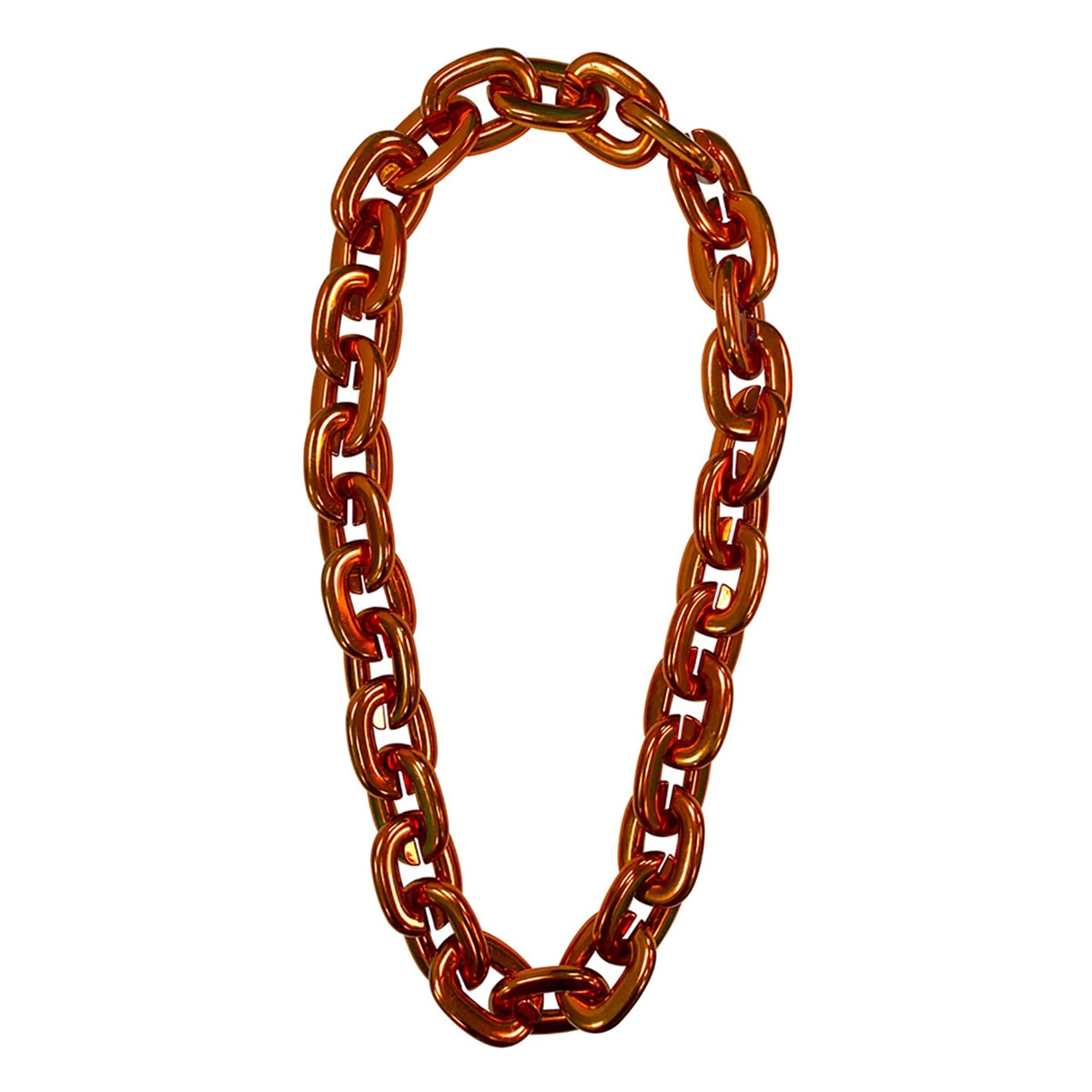 Solid Orange Jumbo Chain Beads