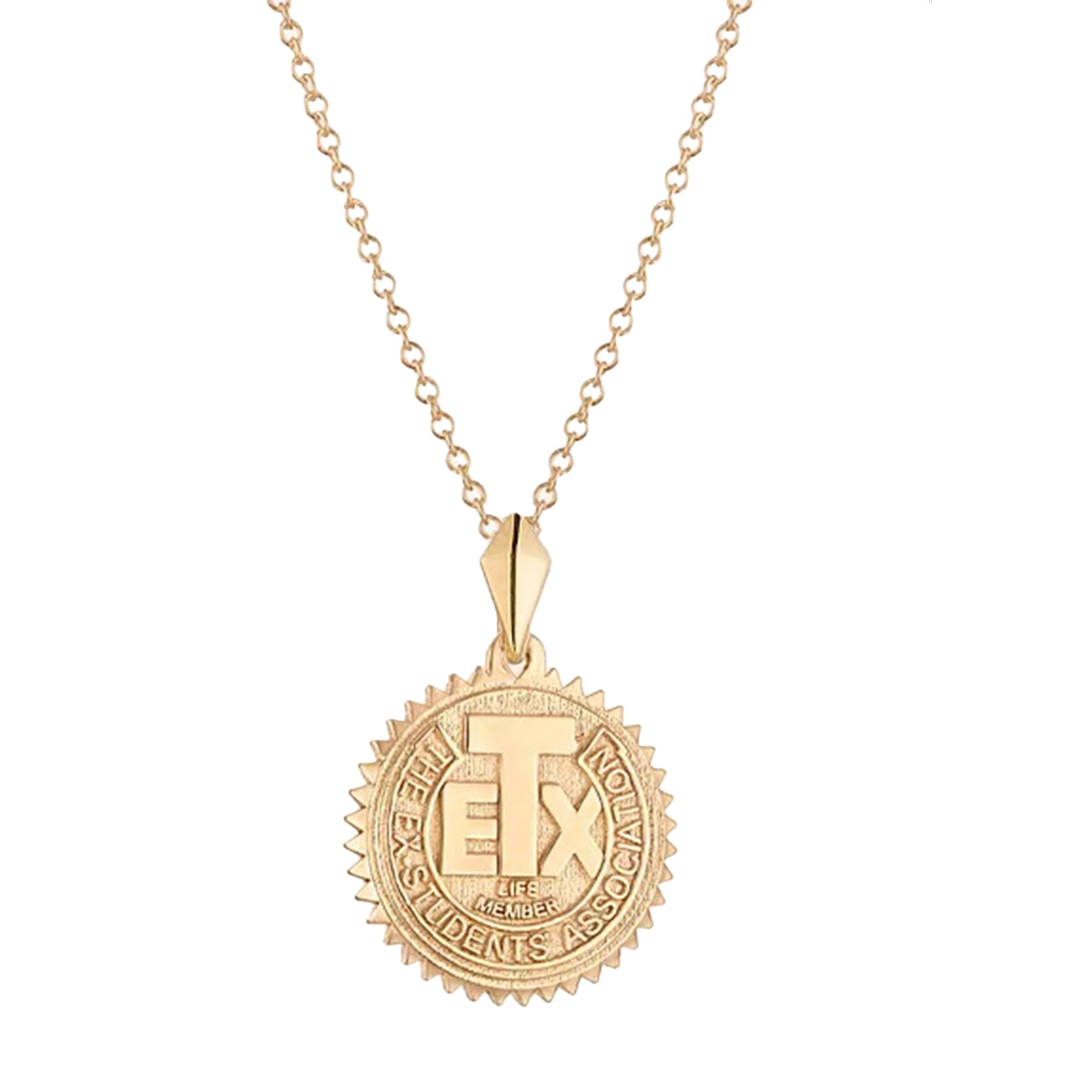 Texas Exes Life Member Sunburst Necklace - Cavan Gold