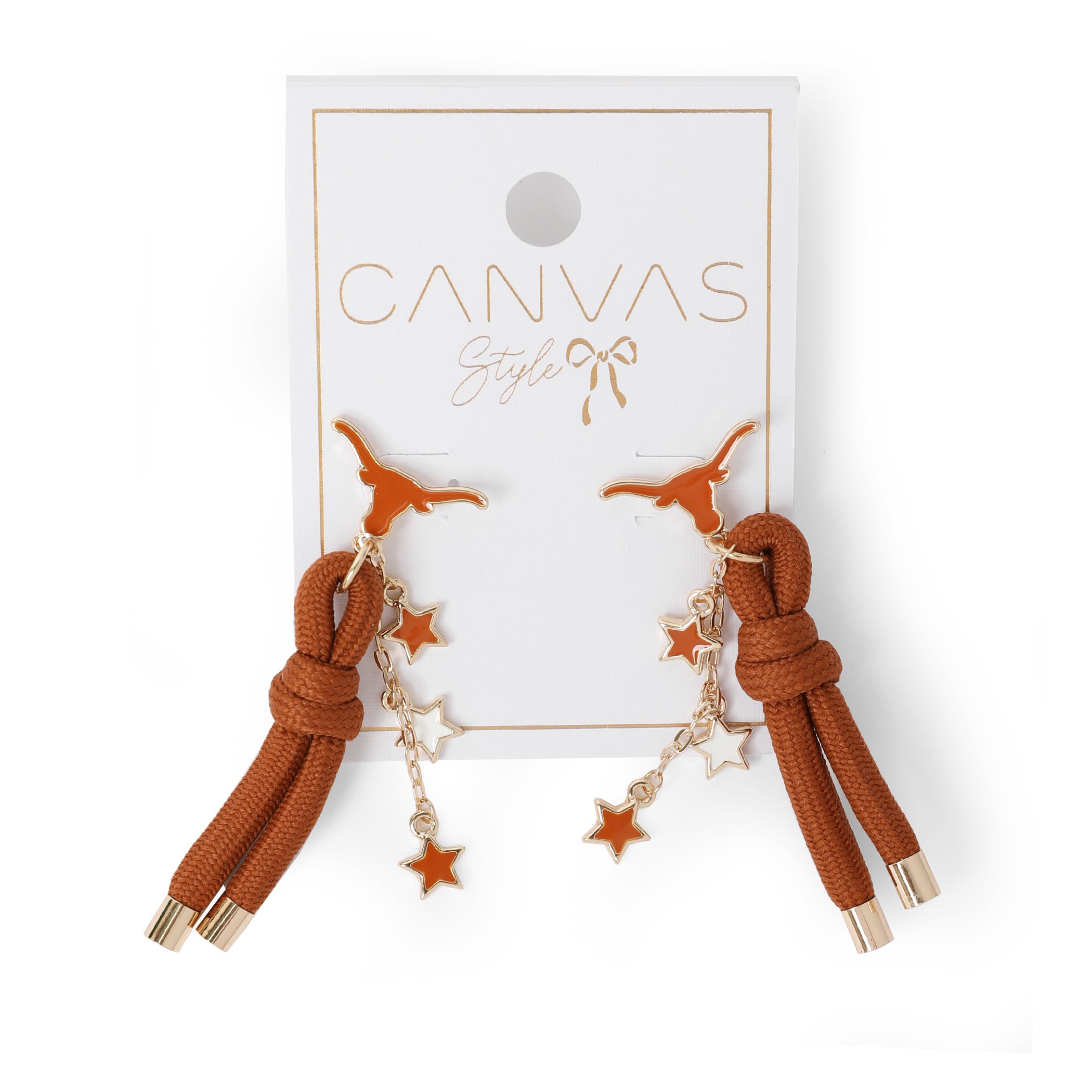 Texas Longhorns Paracord Spirit Earrings