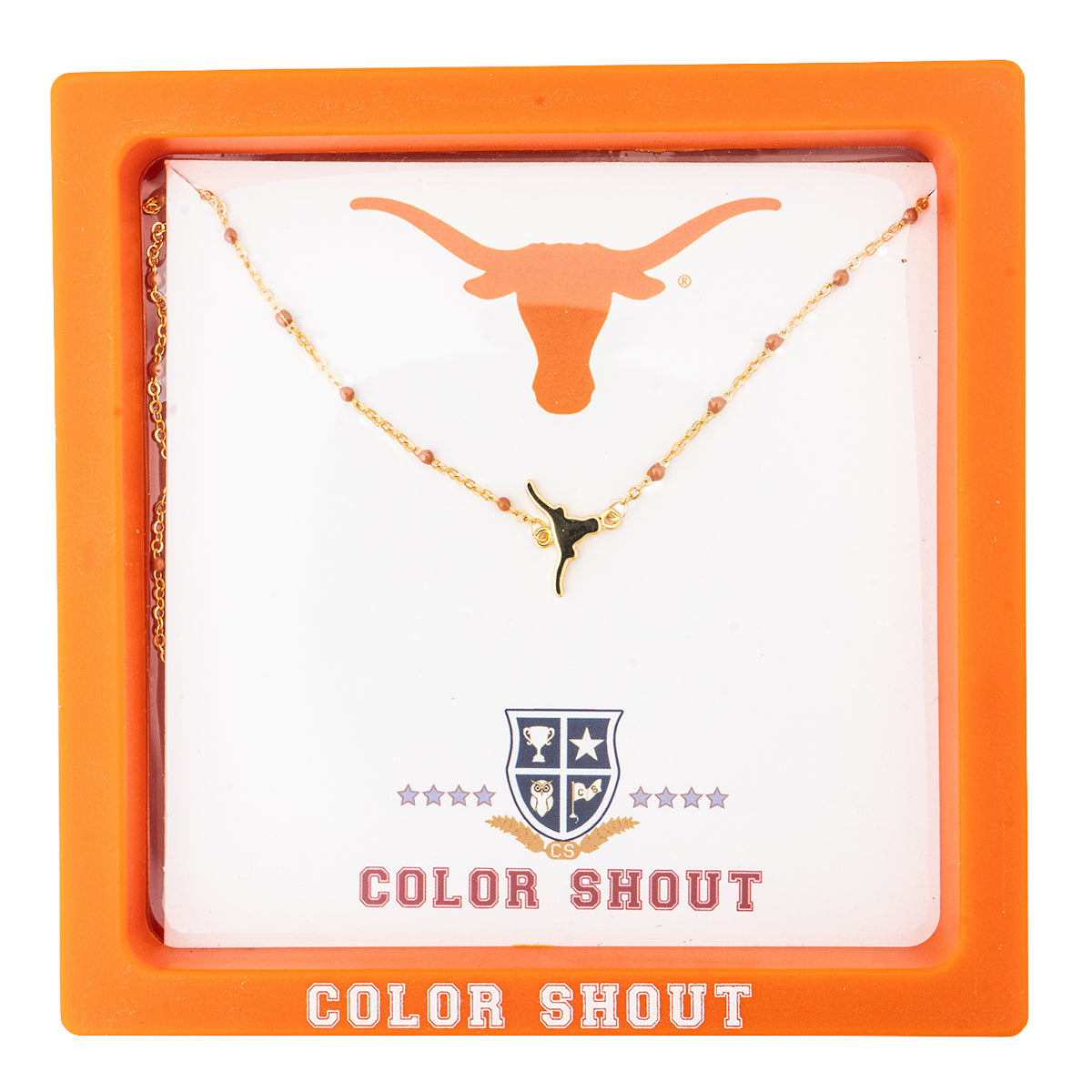 Texas Longhorns Enamel Necklace