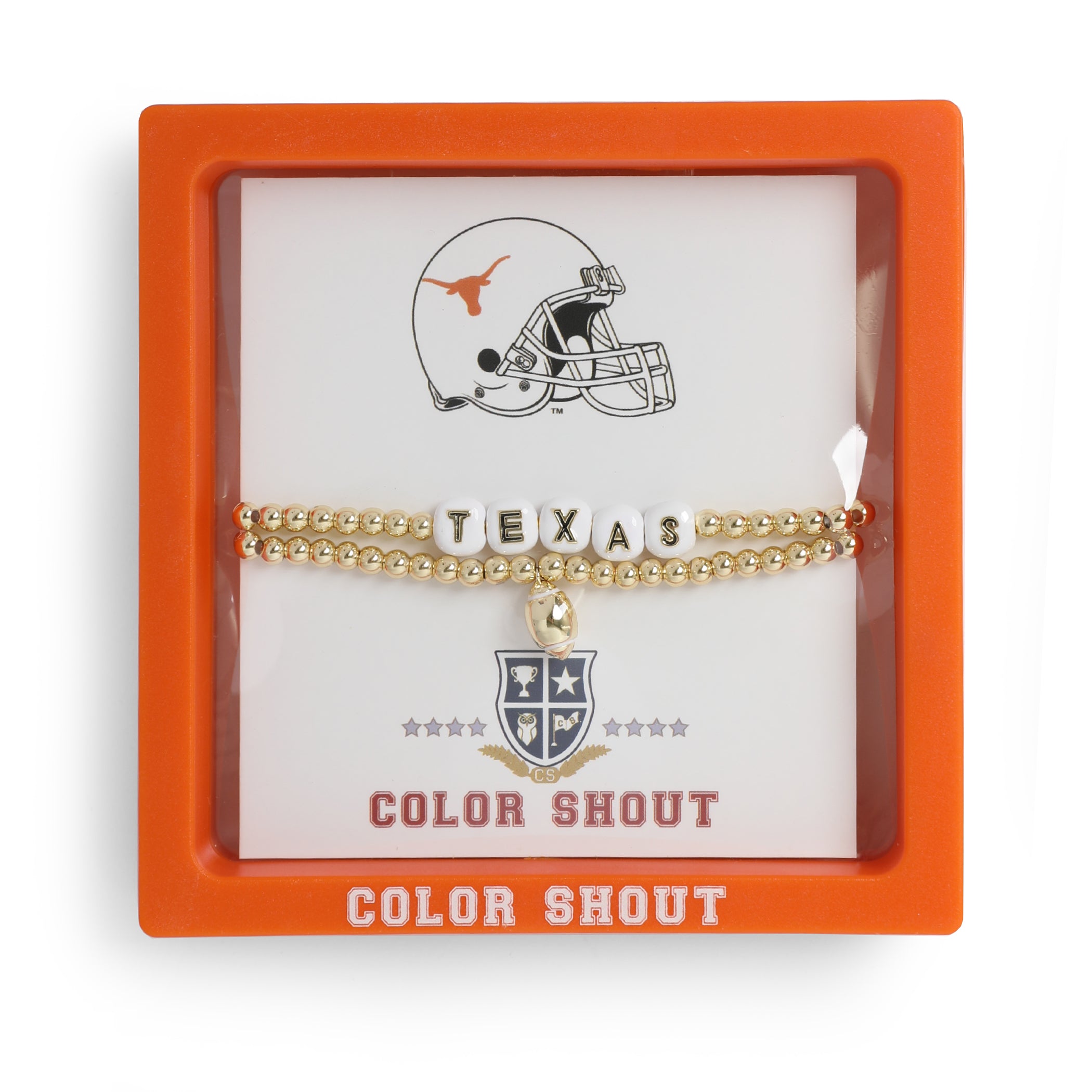 Texas Longhorns Football Bracelet Stack